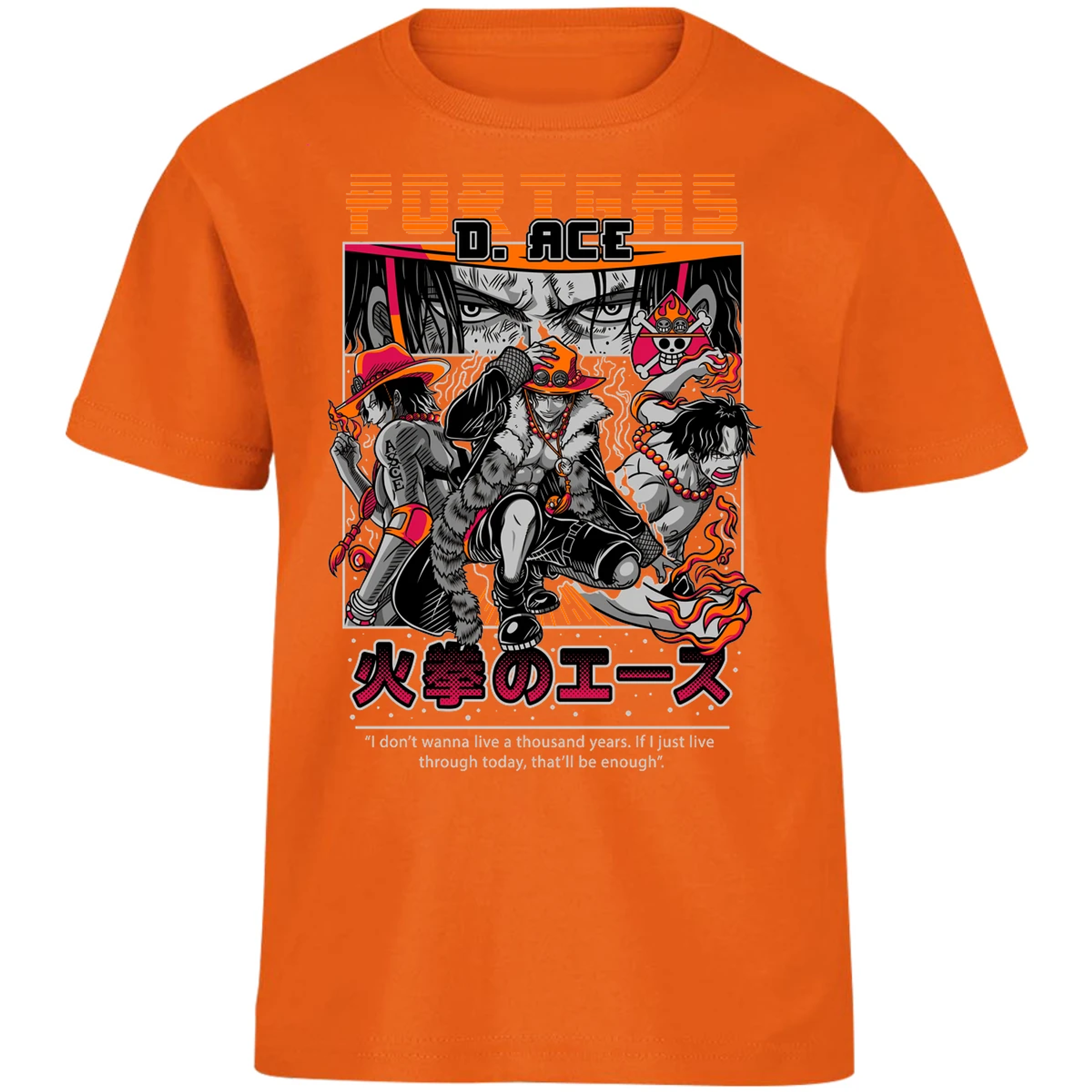 Playera One Piece Portgas para Niño 20