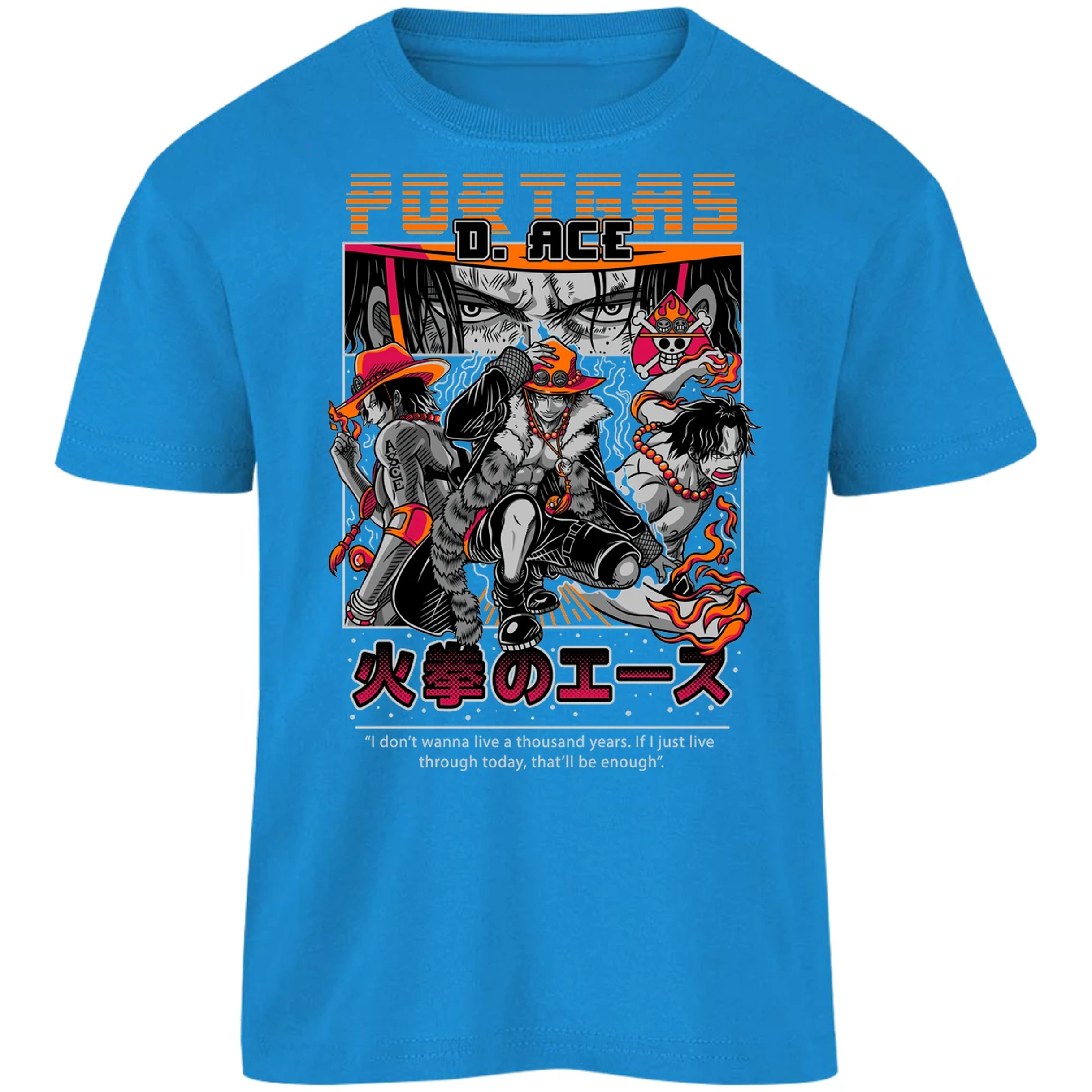 Playera One Piece Portgas para Niño 24