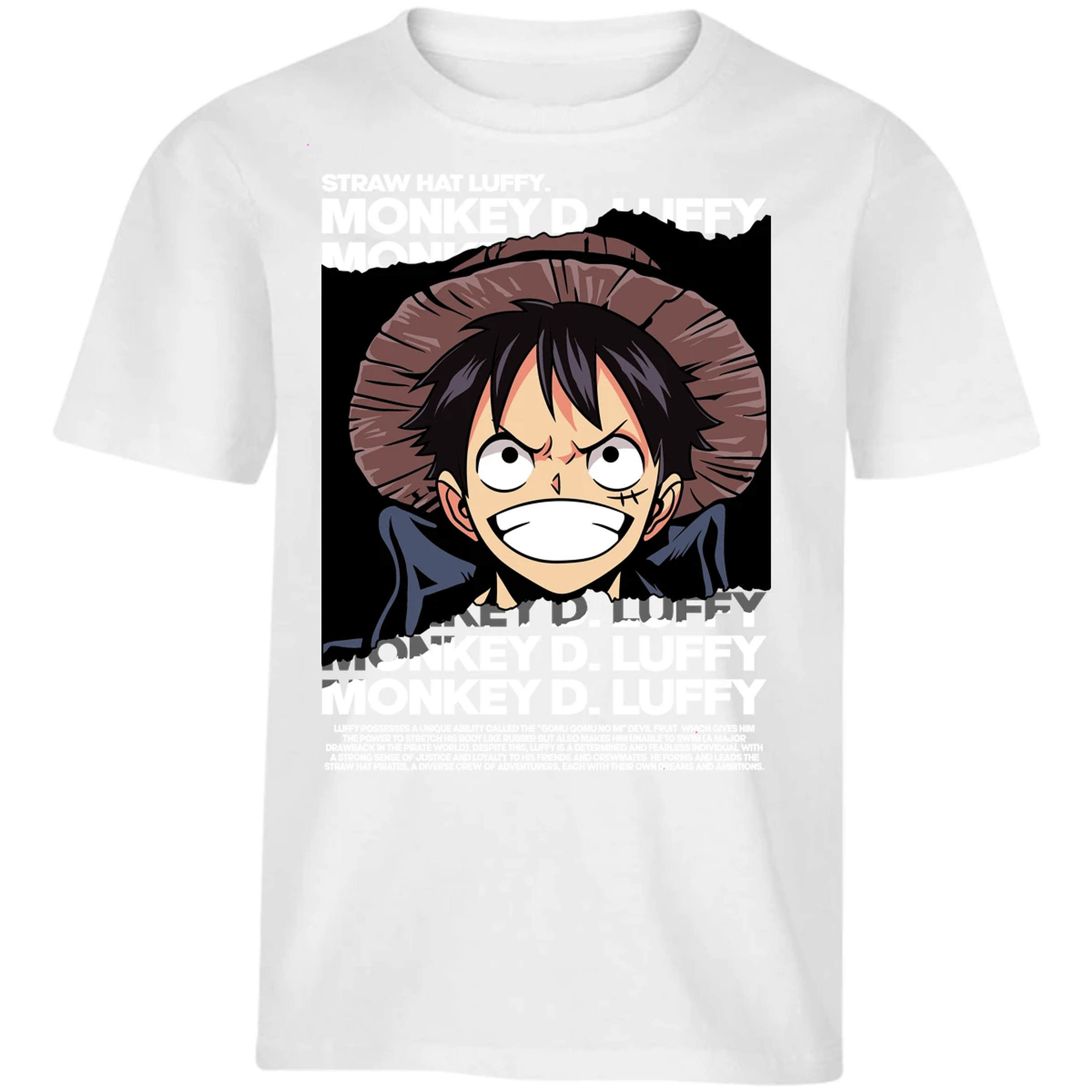 Playera One Piece Luffy Text para Niño 17