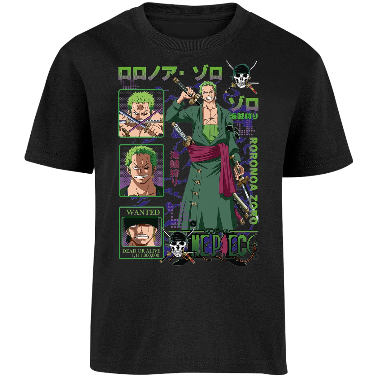 Playera One Piece Zoro One Piece para Niño 16