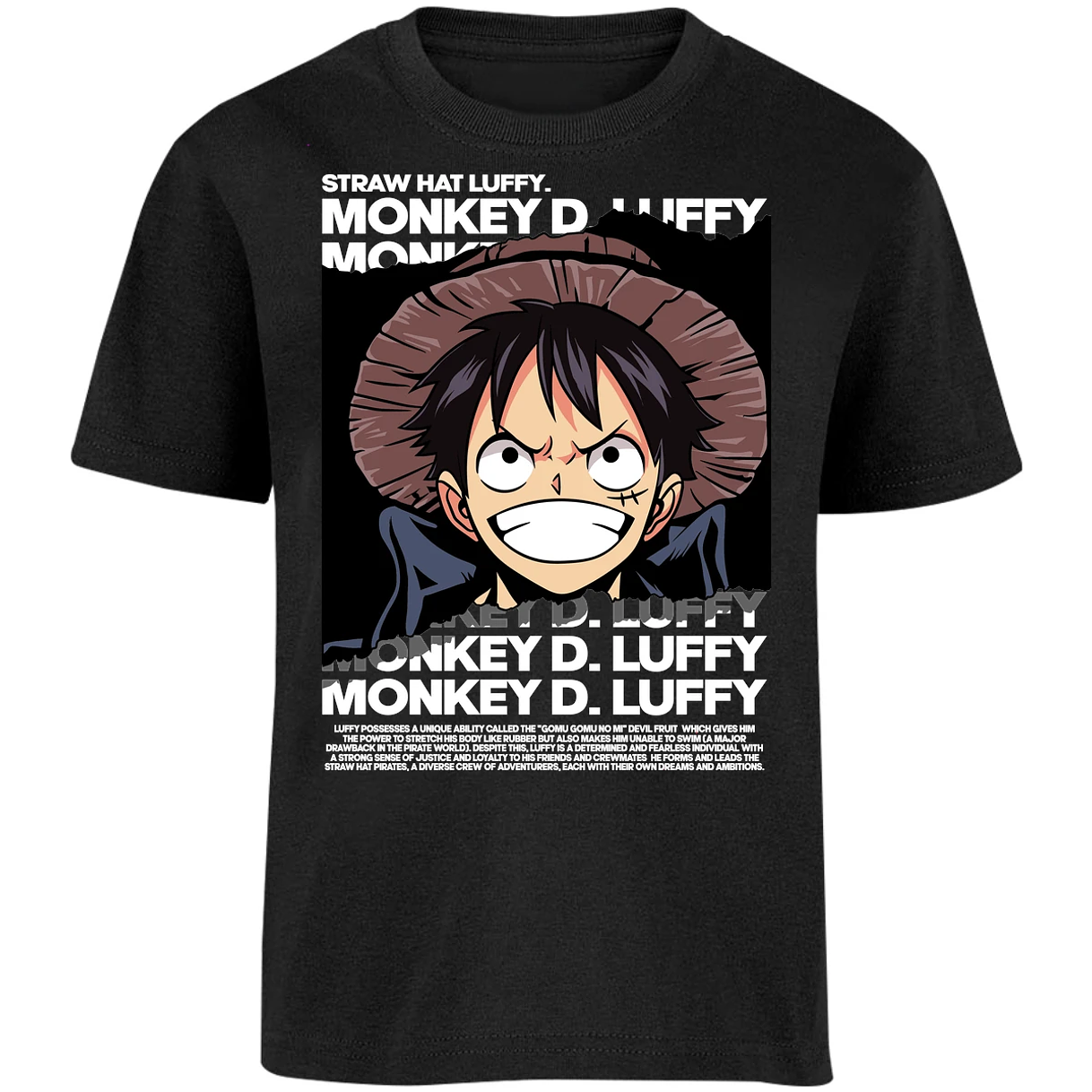 Playera One Piece Luffy Text para Niño 15