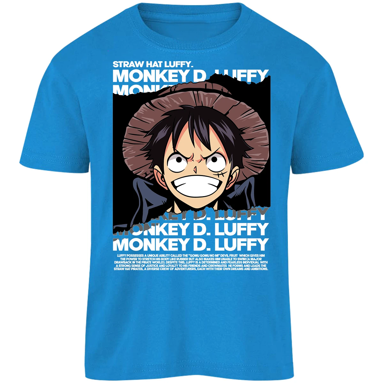 Playera One Piece Luffy Text para Niño 2