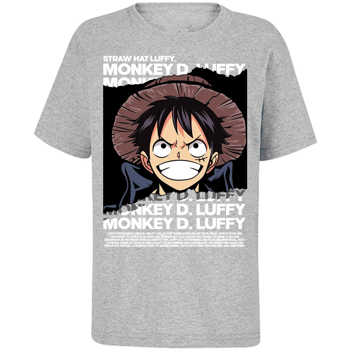 Playera One Piece Luffy Text para Niño 7
