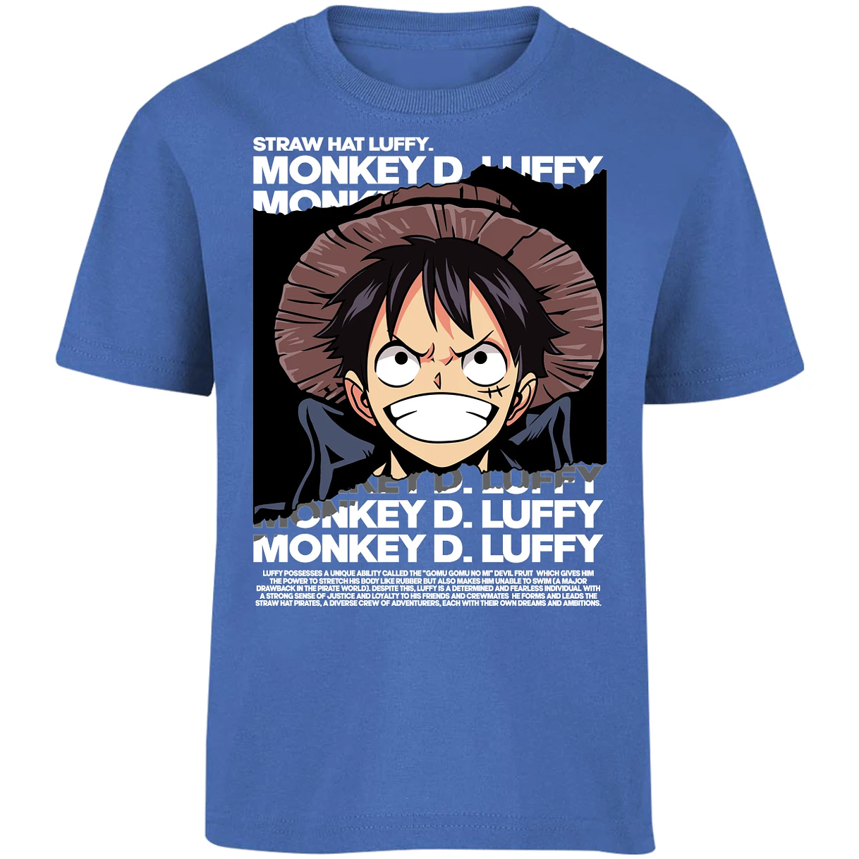 Playera One Piece Luffy Text para Niño 10
