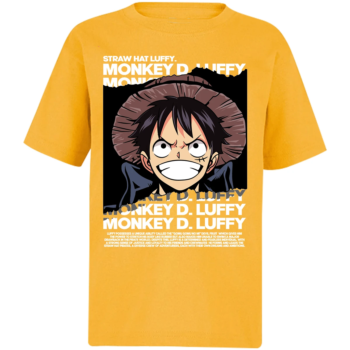 Playera One Piece Luffy Text para Niño 12