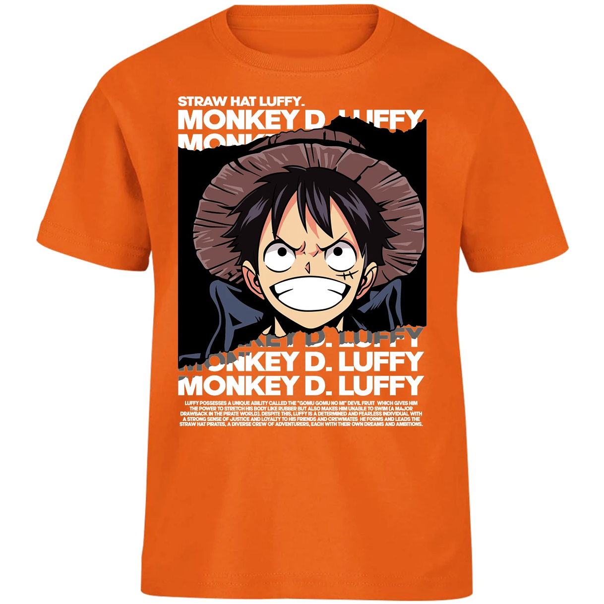 Playera One Piece Luffy Text para Niño 13