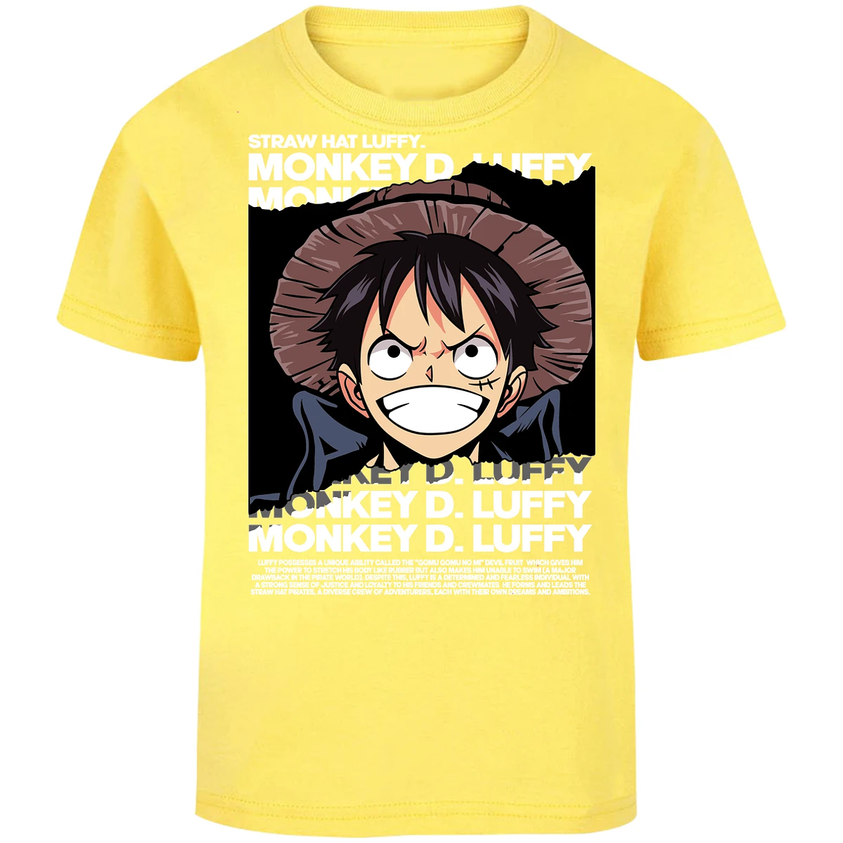 Playera One Piece Luffy Text para Niño 14