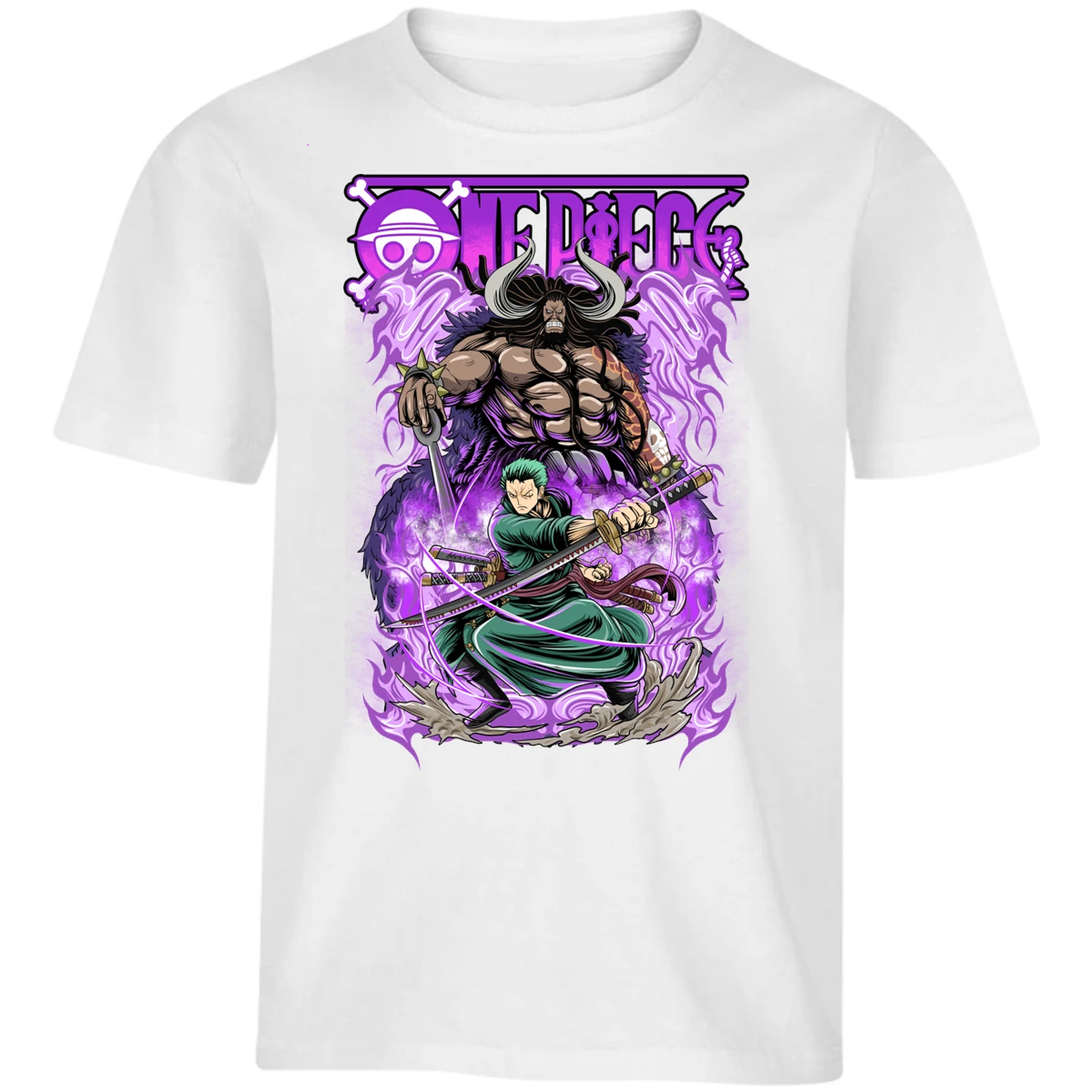 Playera One Piece Kaido Vs Zoro para Niño 2