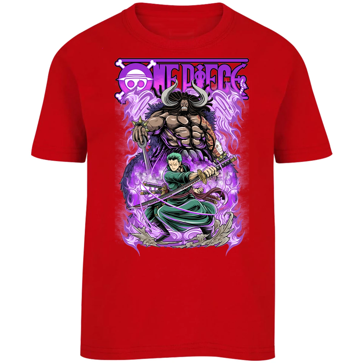 Playera One Piece Kaido Vs Zoro para Niño 1