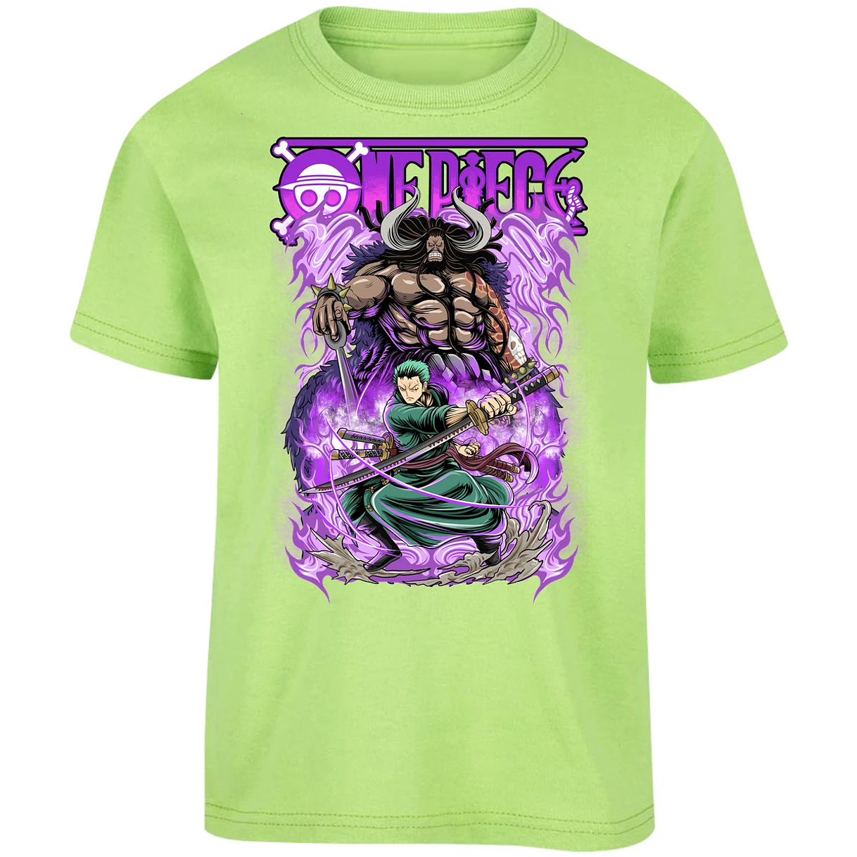 Playera One Piece Kaido Vs Zoro para Niño 3
