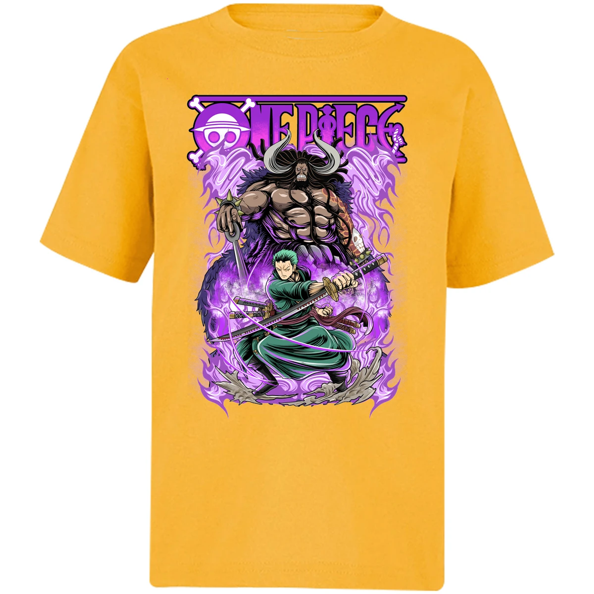 Playera One Piece Kaido Vs Zoro para Niño 5
