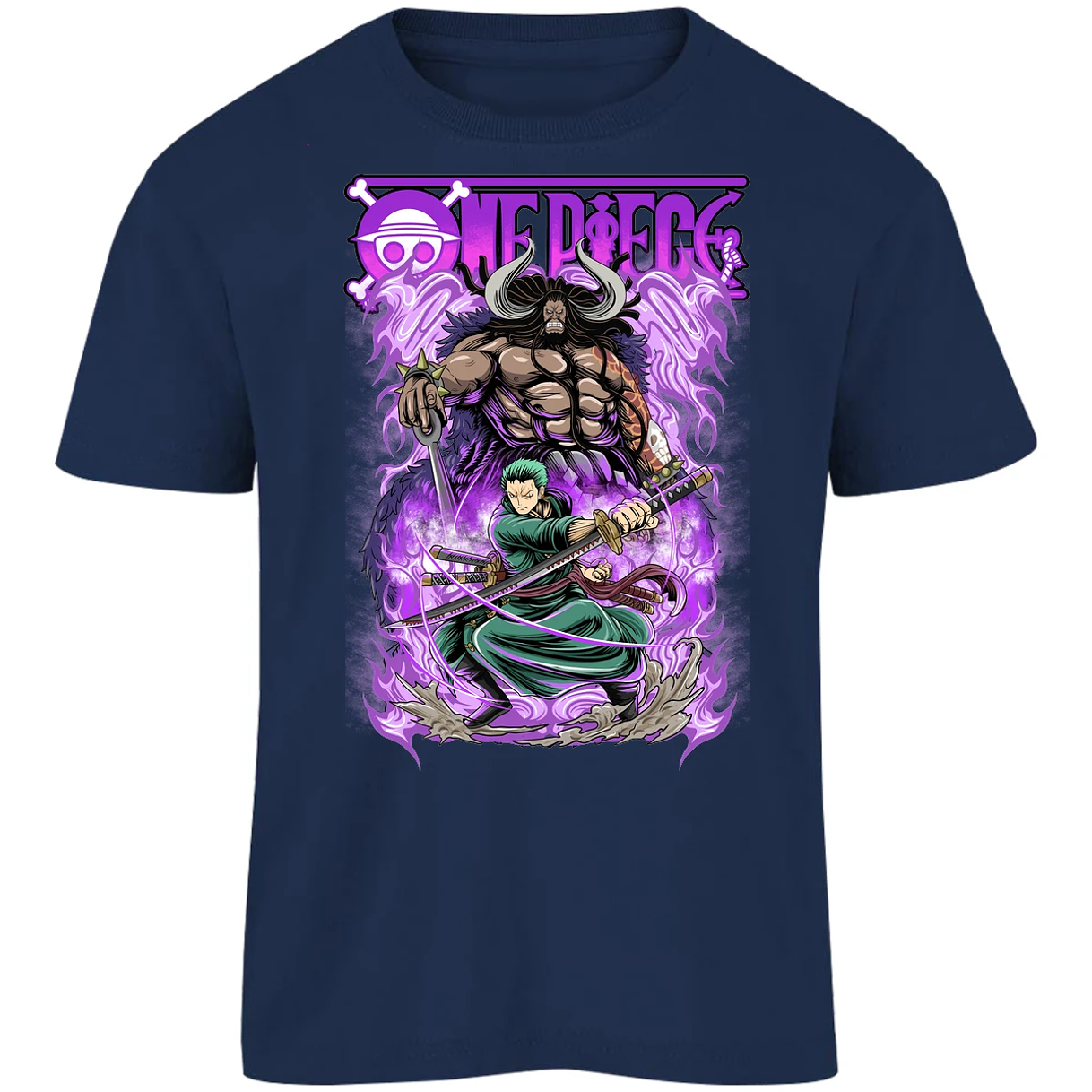 Playera One Piece Kaido Vs Zoro para Niño 6