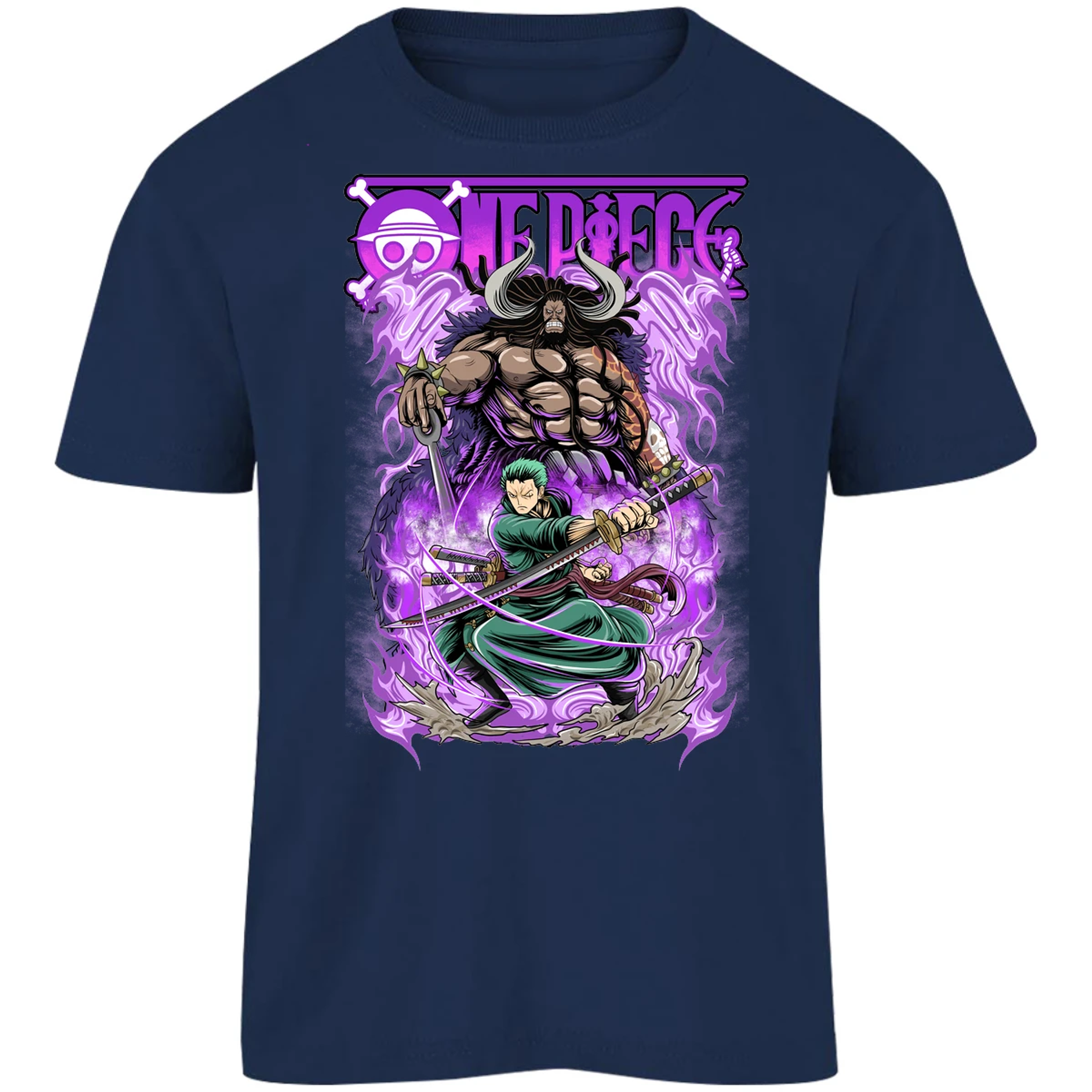 Playera One Piece Kaido Vs Zoro para Niño 6