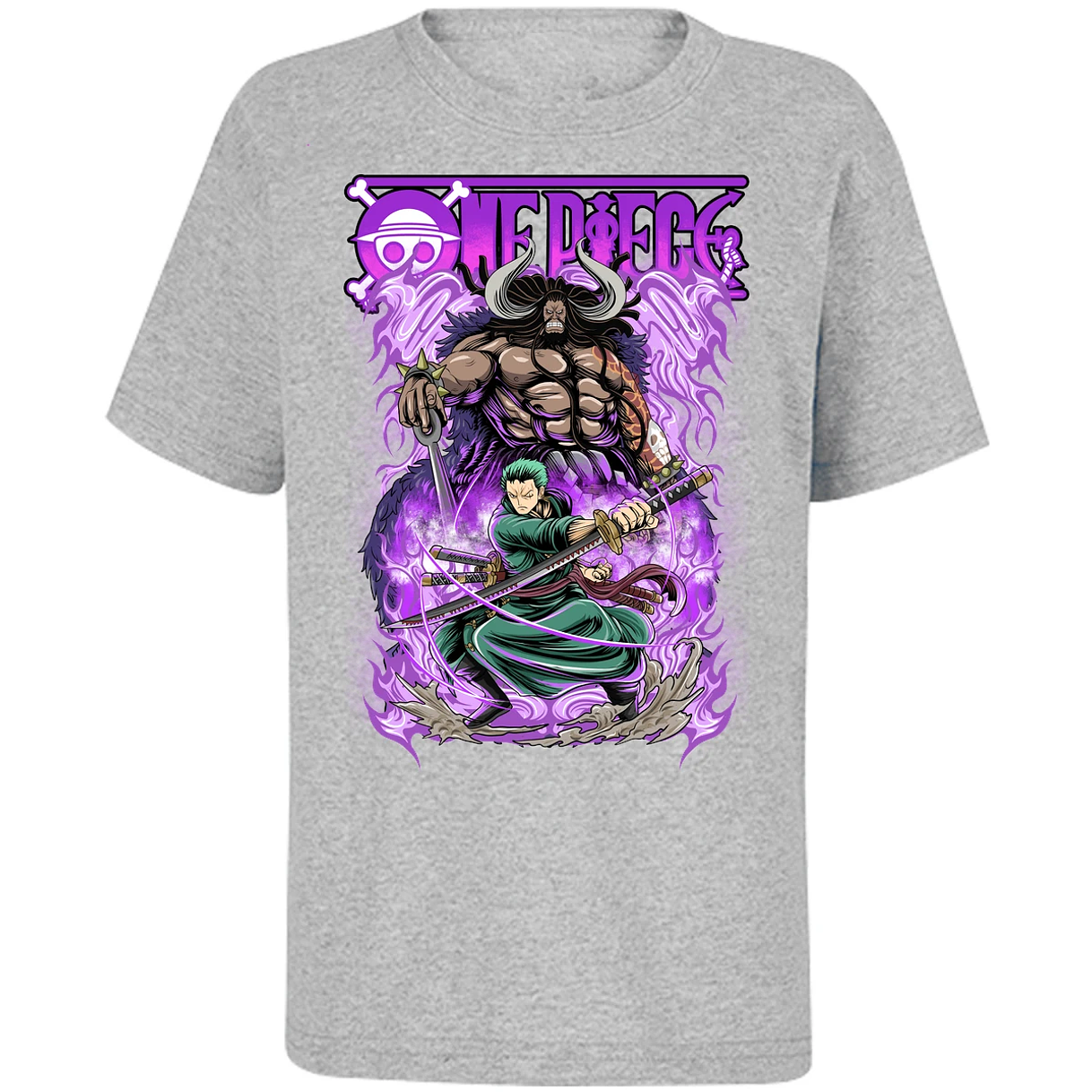 Playera One Piece Kaido Vs Zoro para Niño 7