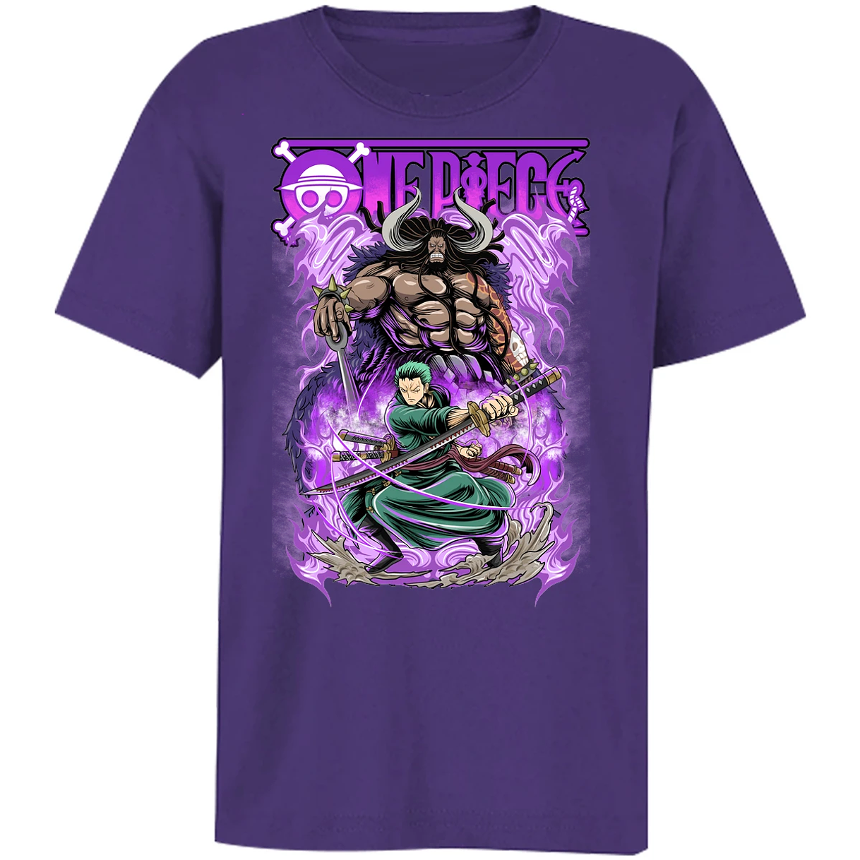 Playera One Piece Kaido Vs Zoro para Niño 8