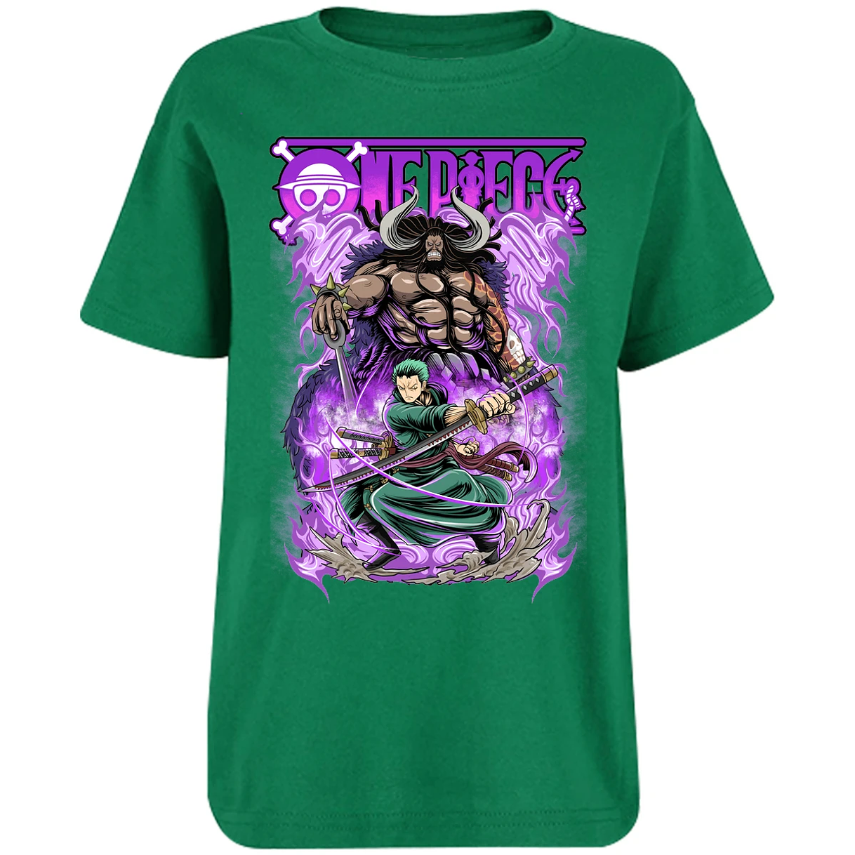 Playera One Piece Kaido Vs Zoro para Niño 11