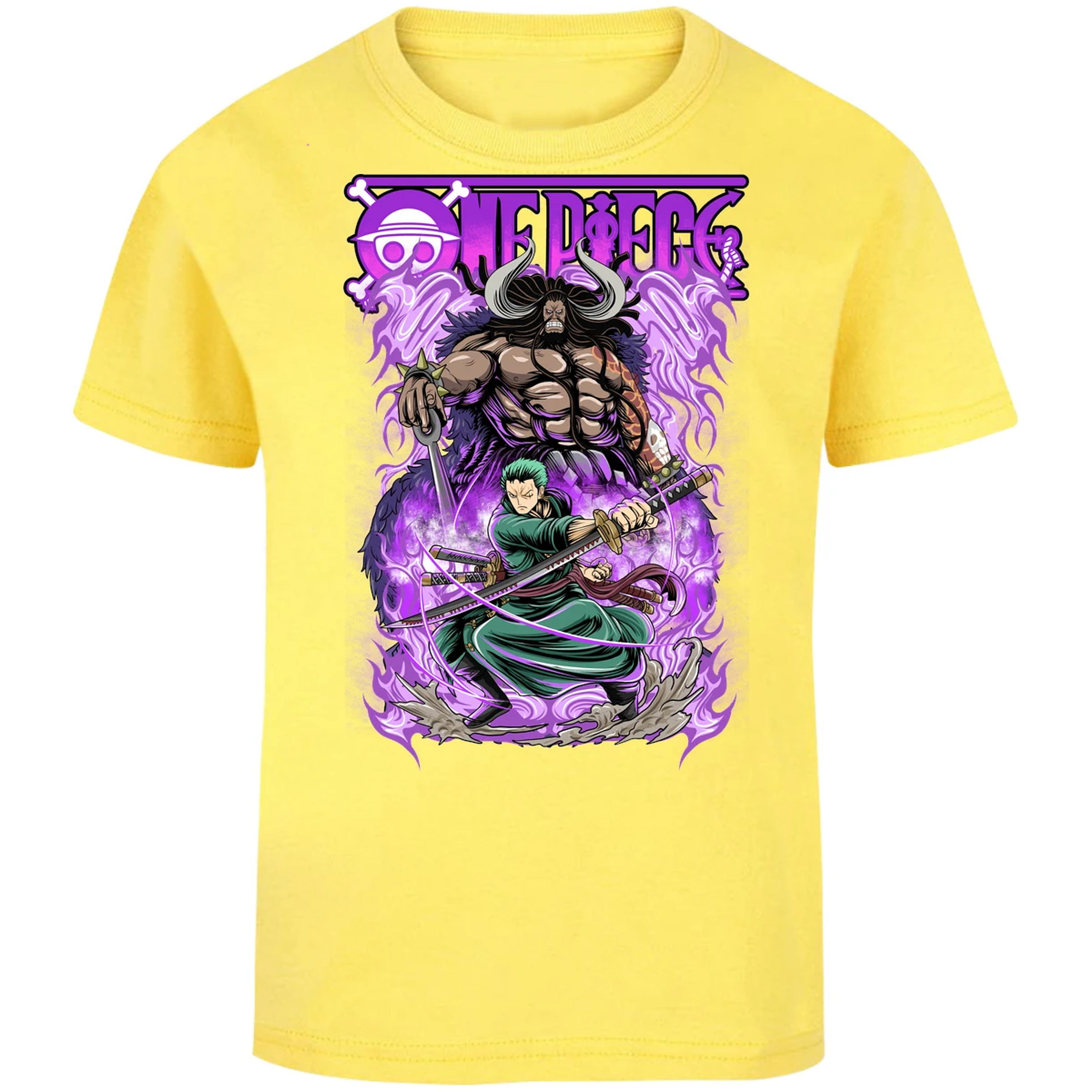 Playera One Piece Kaido Vs Zoro para Niño 12