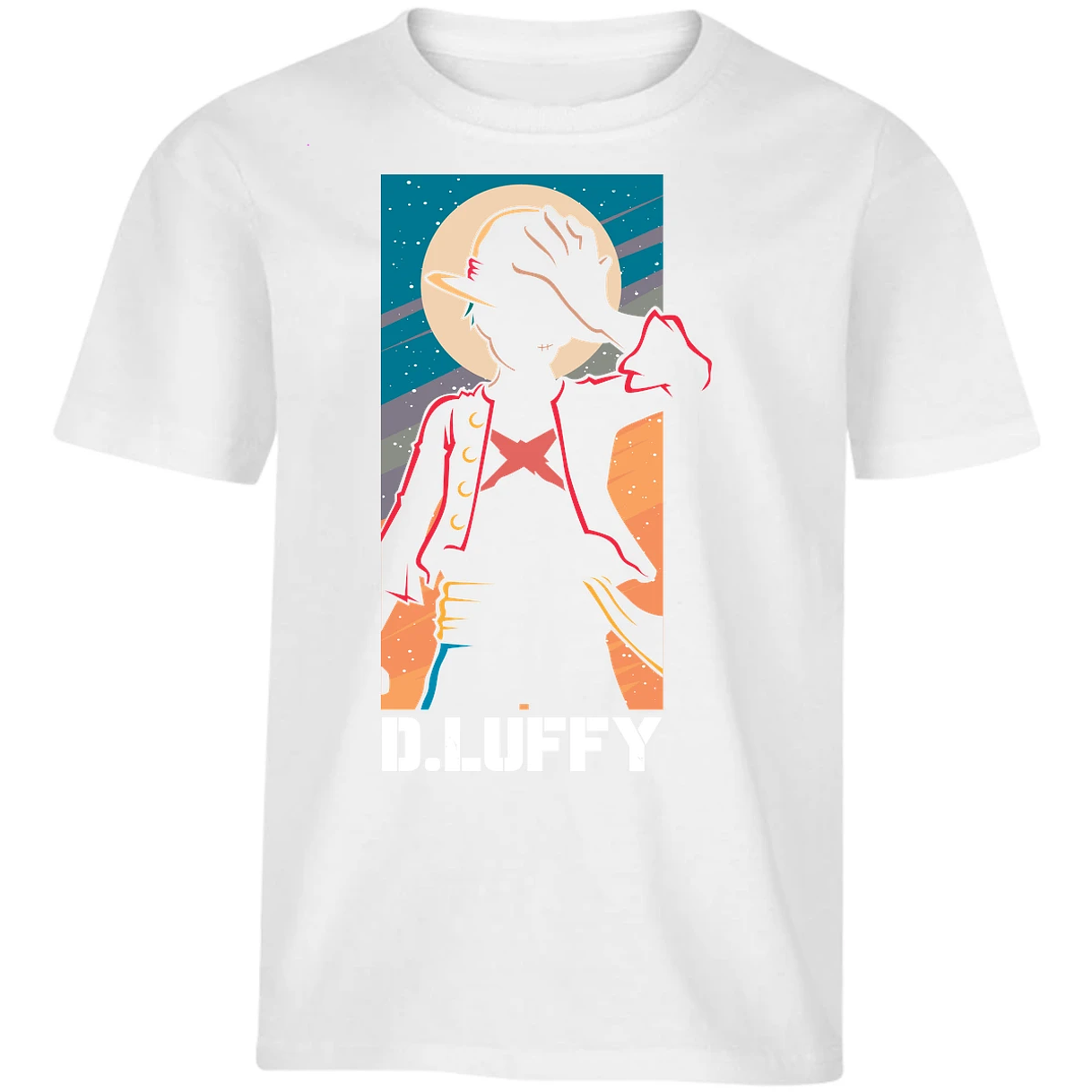 Playera One Piece Anime Luffy Silueta para Niño 3