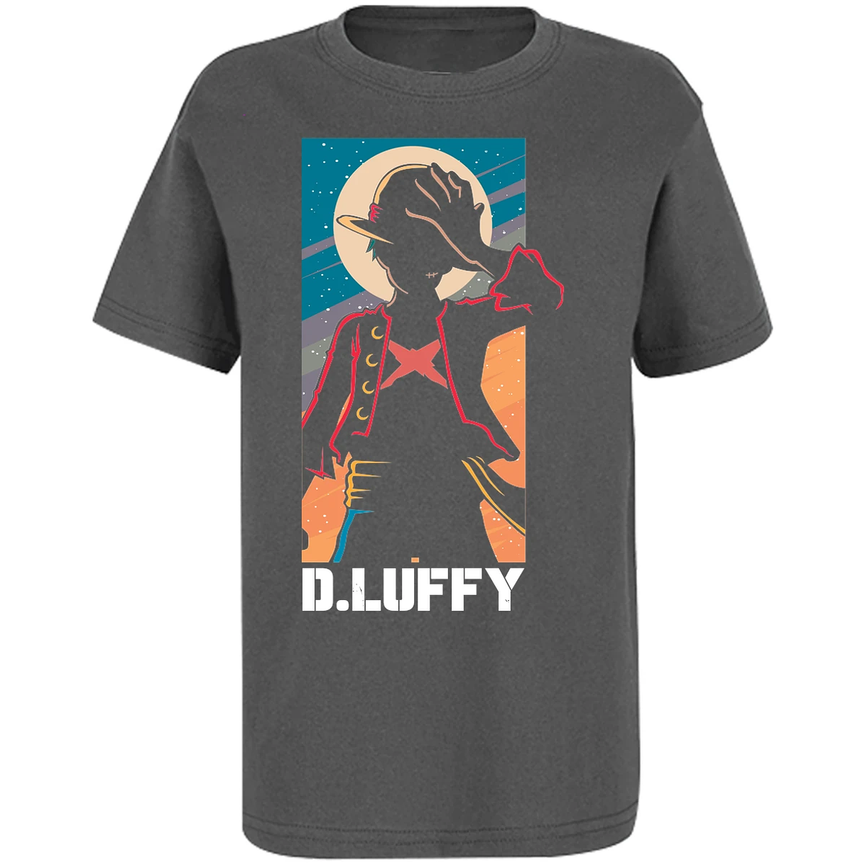 Playera One Piece Anime Luffy Silueta para Niño 8