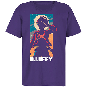 Playera One Piece Anime Luffy Silueta para Niño