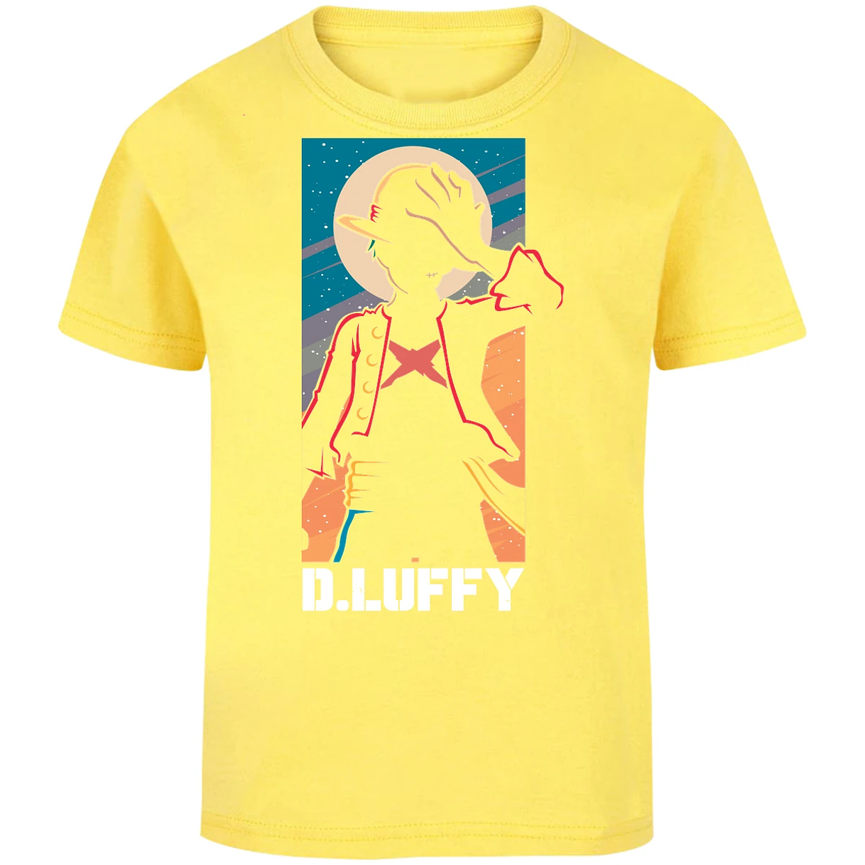 Playera One Piece Anime Luffy Silueta para Niño 2