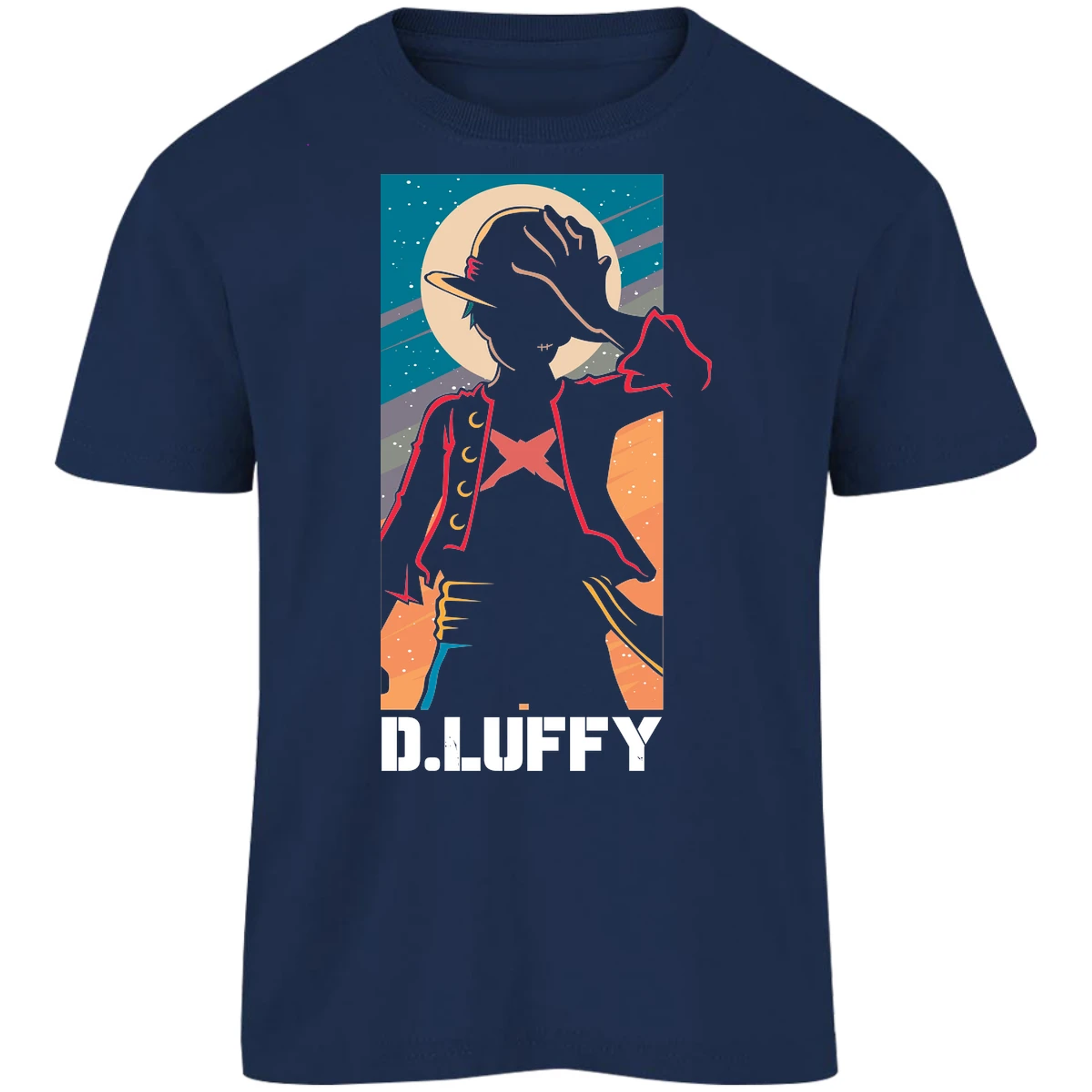 Playera One Piece Anime Luffy Silueta para Niño 4