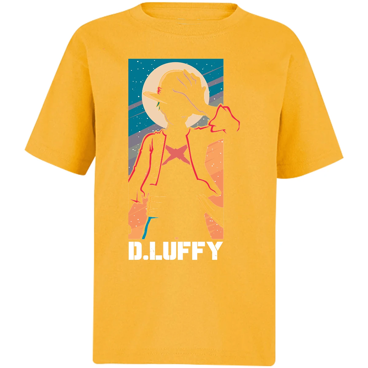 Playera One Piece Anime Luffy Silueta para Niño 6
