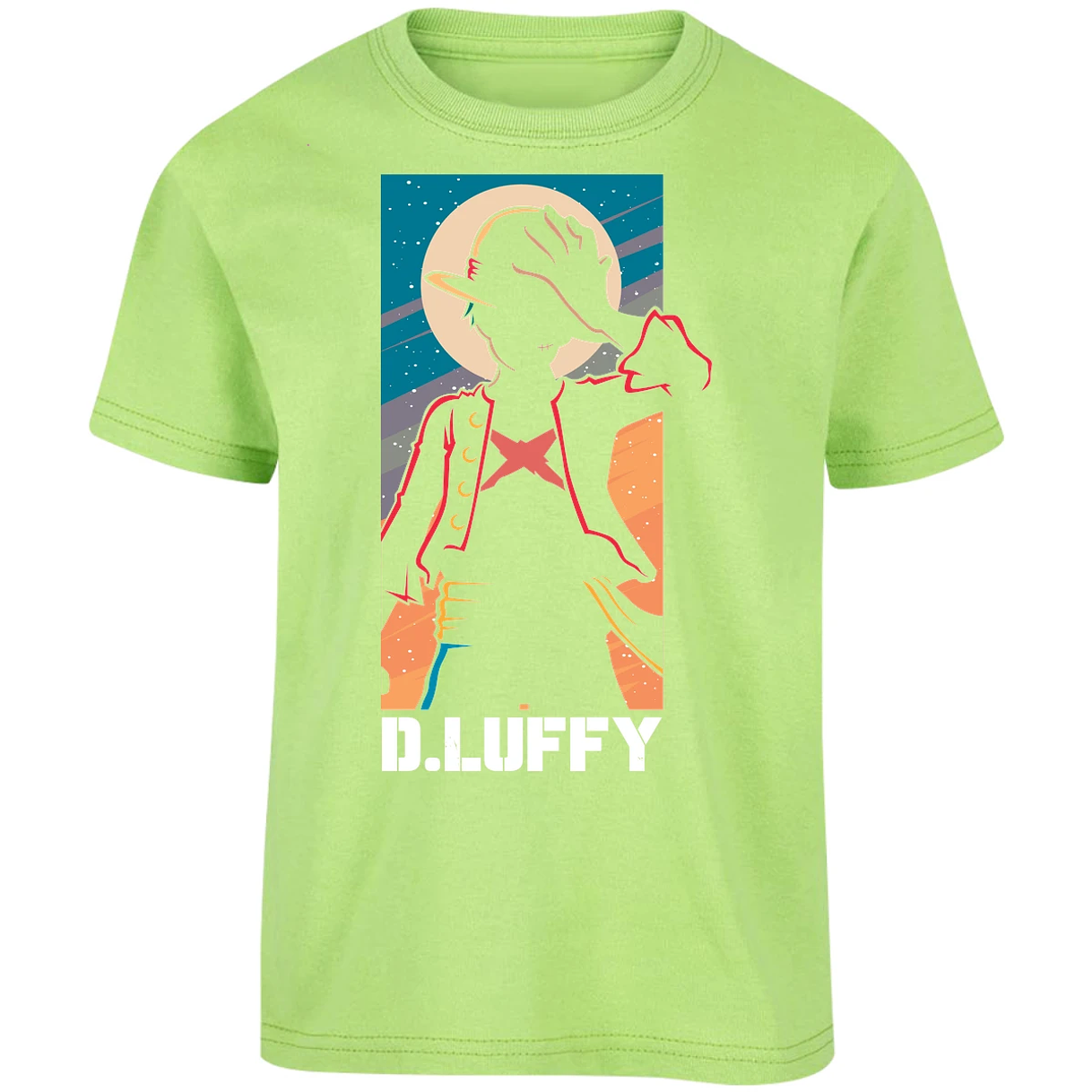 Playera One Piece Anime Luffy Silueta para Niño 7
