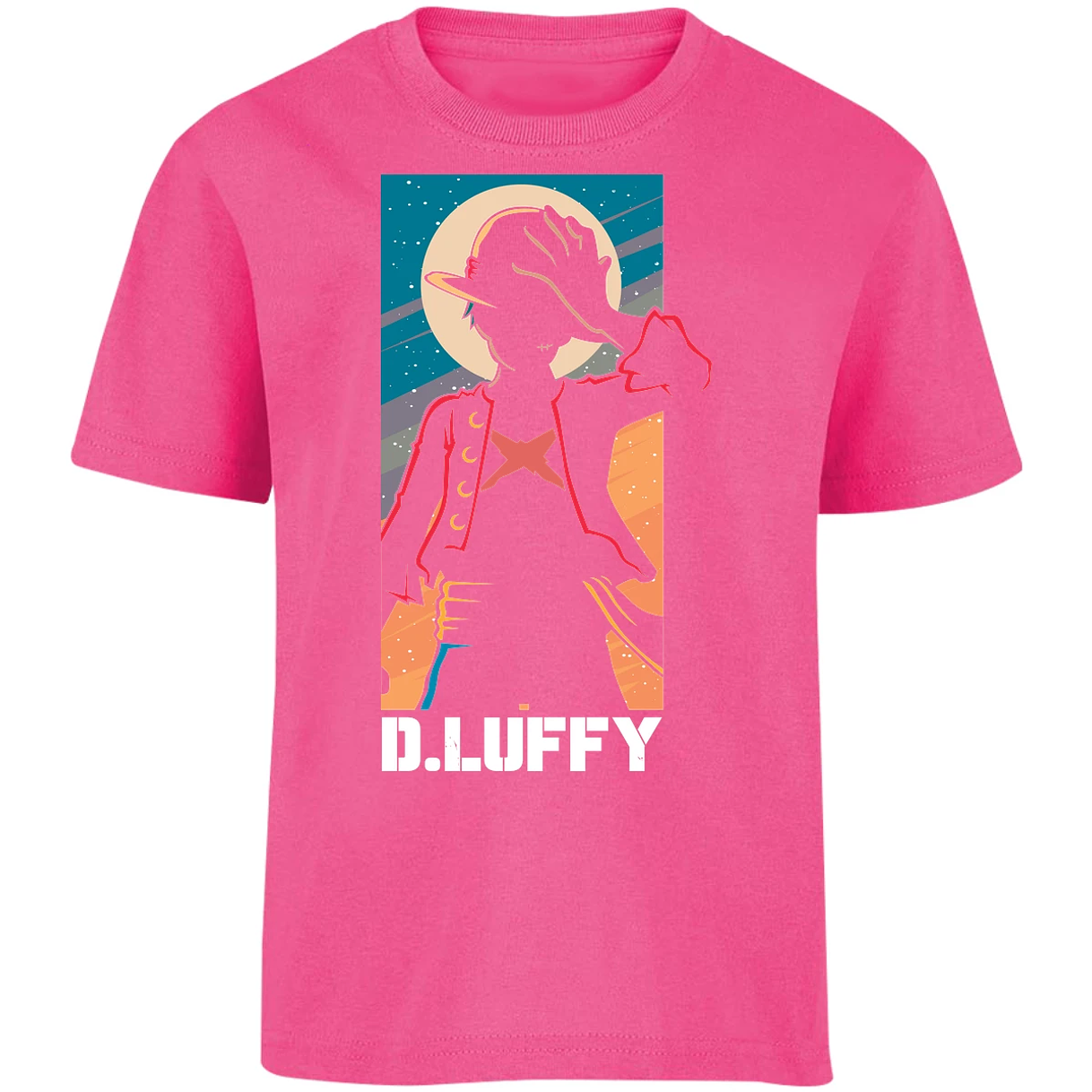 Playera One Piece Anime Luffy Silueta para Niño 9