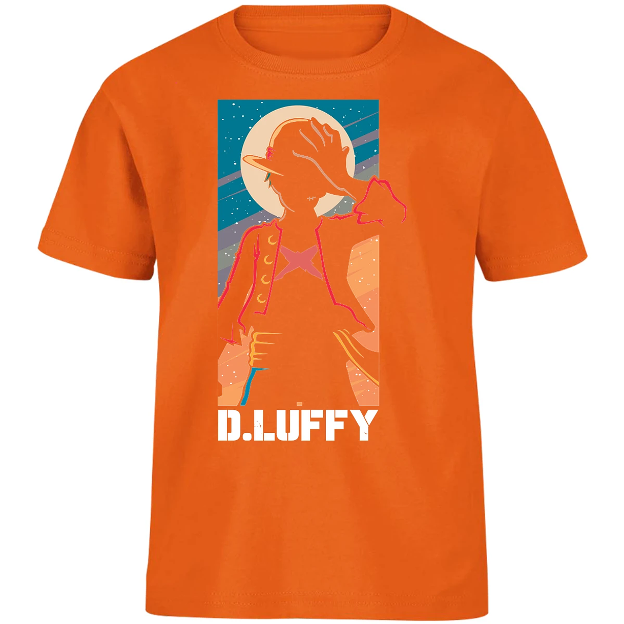 Playera One Piece Anime Luffy Silueta para Niño 11