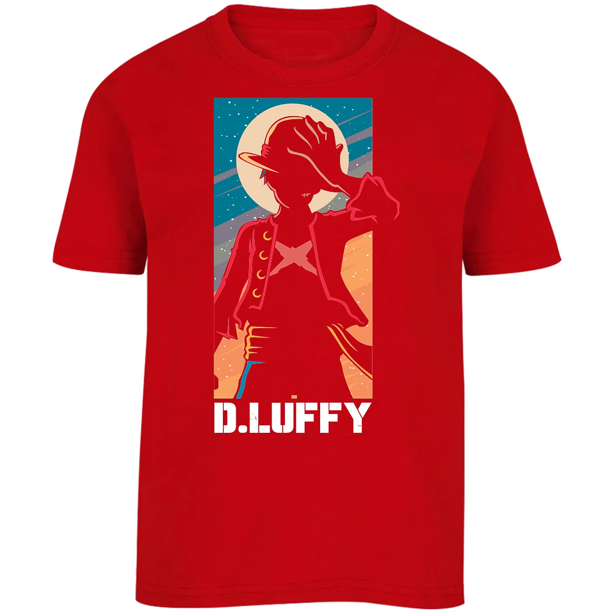 Playera One Piece Anime Luffy Silueta para Niño 17