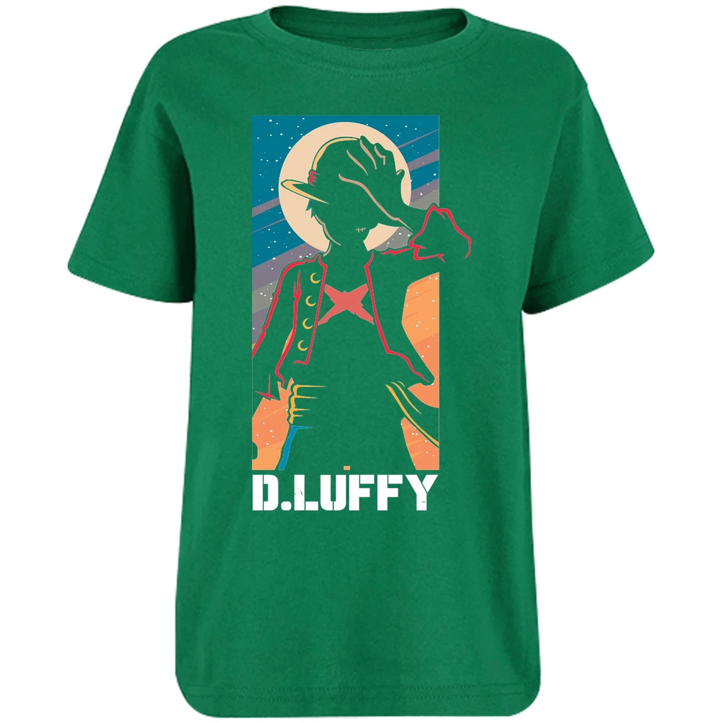 Playera One Piece Anime Luffy Silueta para Niño 12