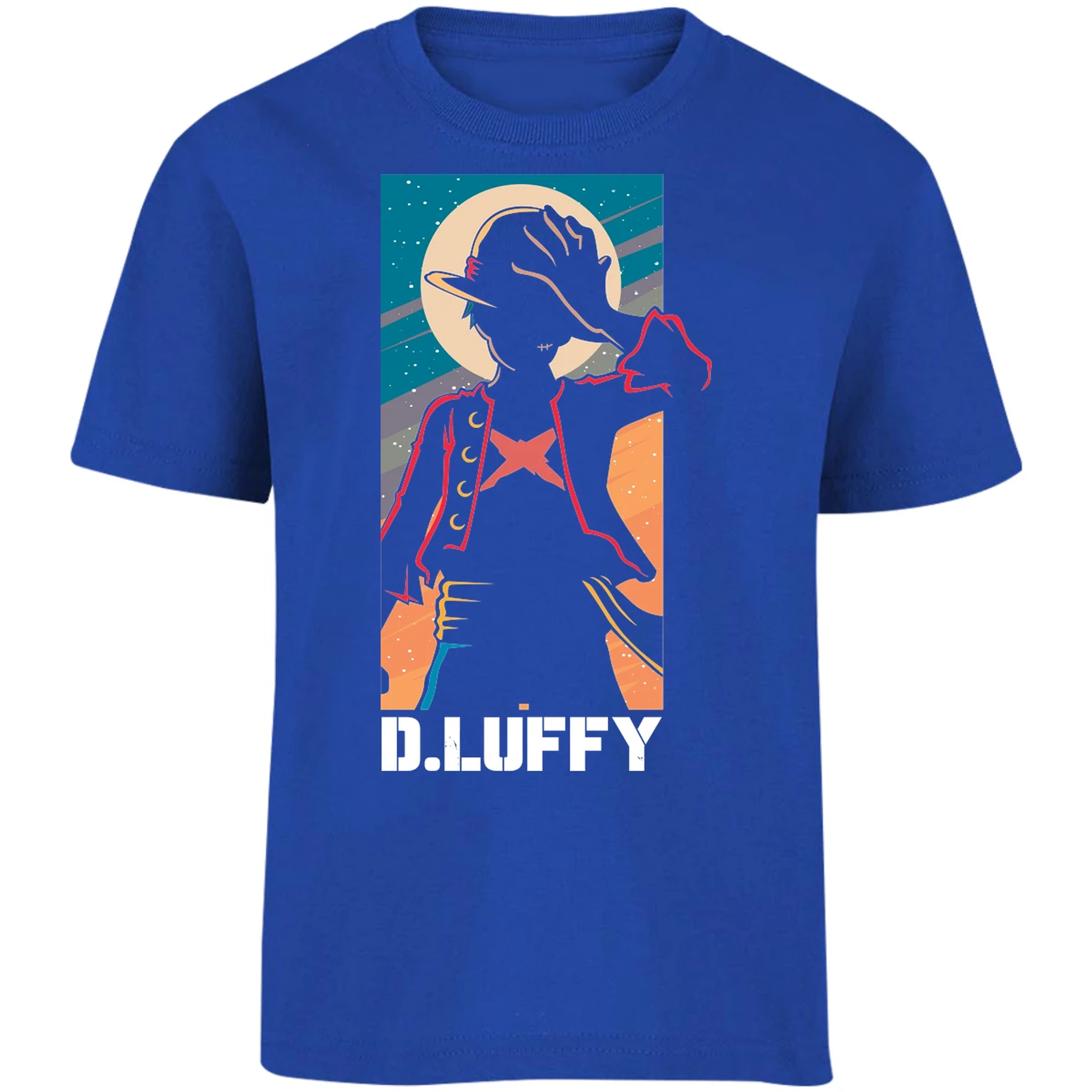 Playera One Piece Anime Luffy Silueta para Niño 15