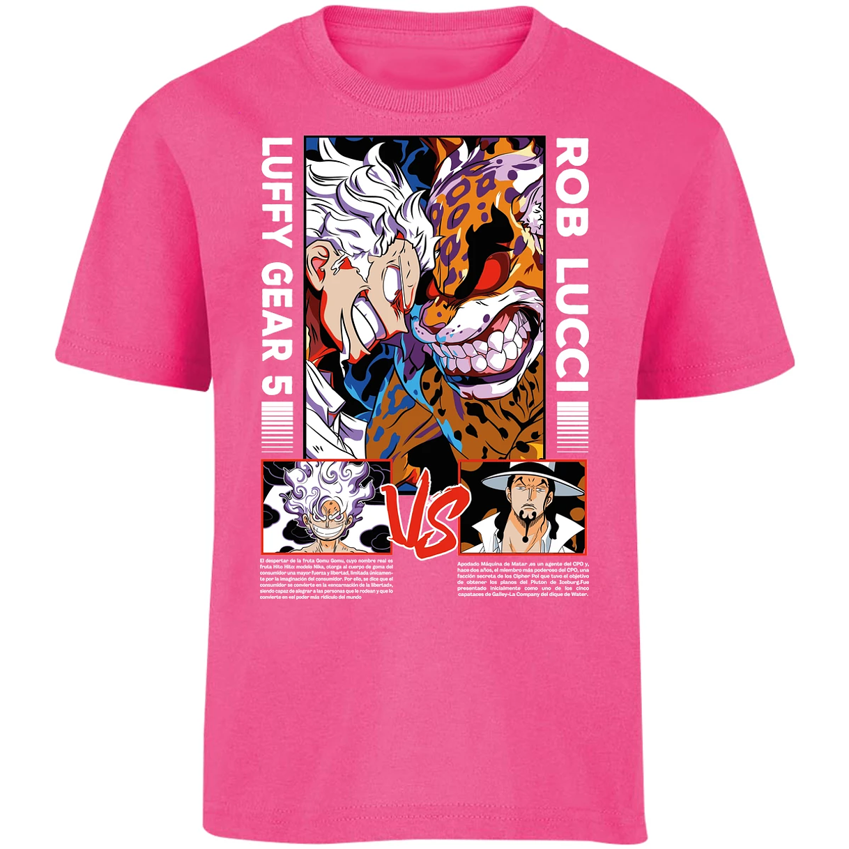 Playera One Piece Luffy Vs Rob Lucci para Niño 2