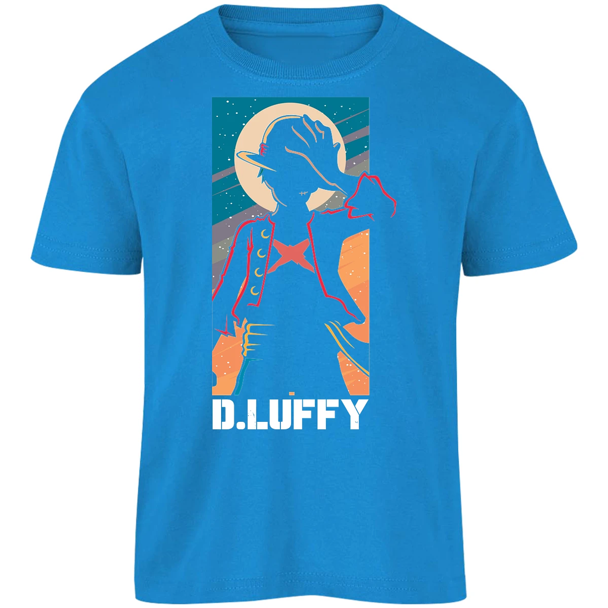 Playera One Piece Anime Luffy Silueta para Niño 16