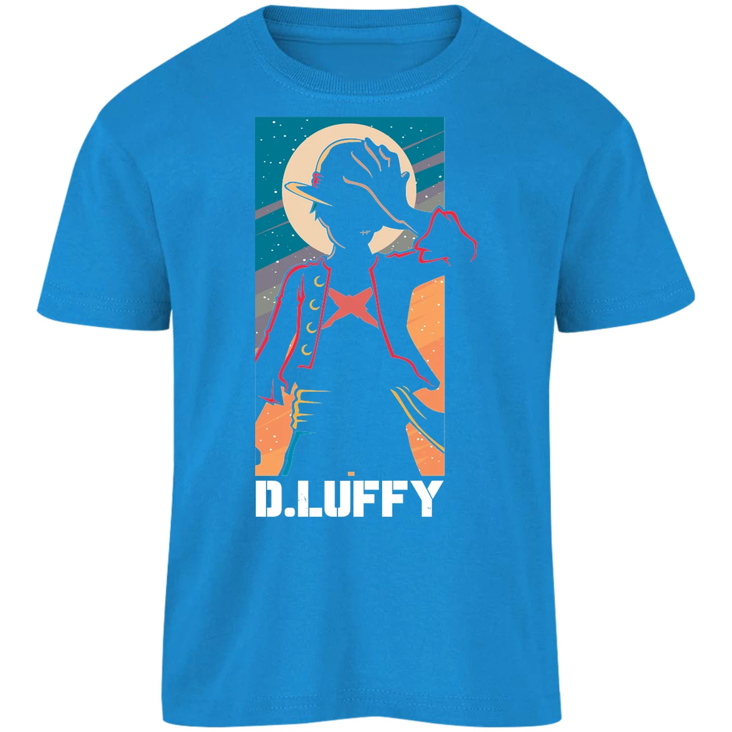 Playera One Piece Anime Luffy Silueta para Niño 16