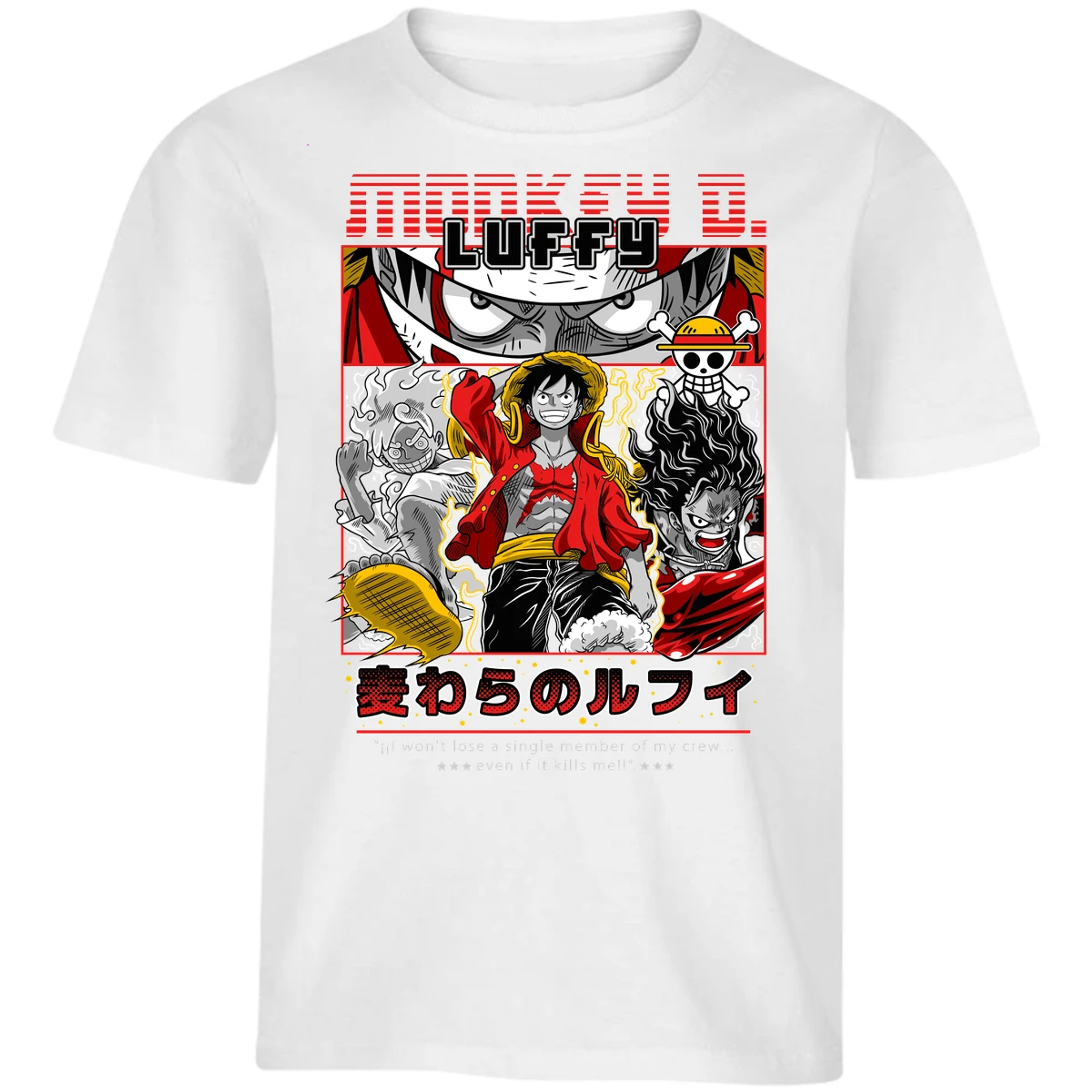 Playera One Piece Luffy Anime para Niño 16
