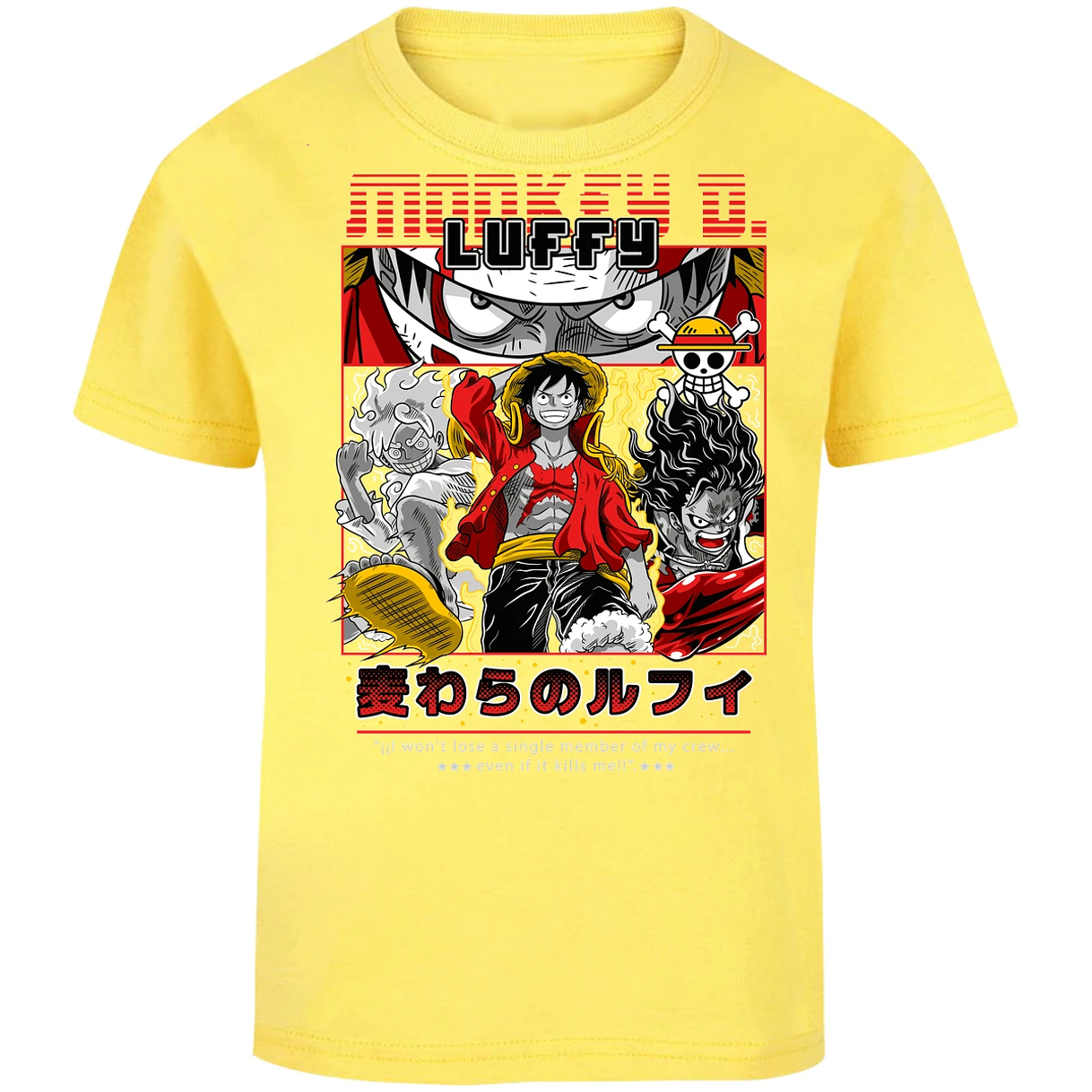 Playera One Piece Luffy Anime para Niño 2