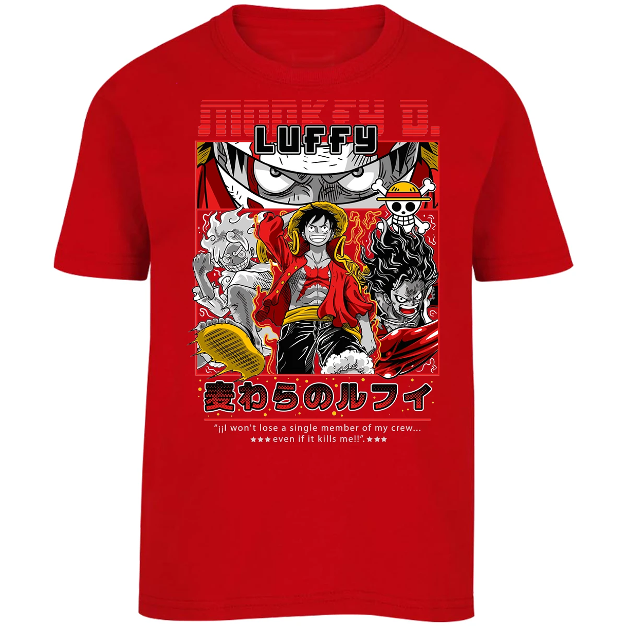 Playera One Piece Luffy Anime para Niño 4