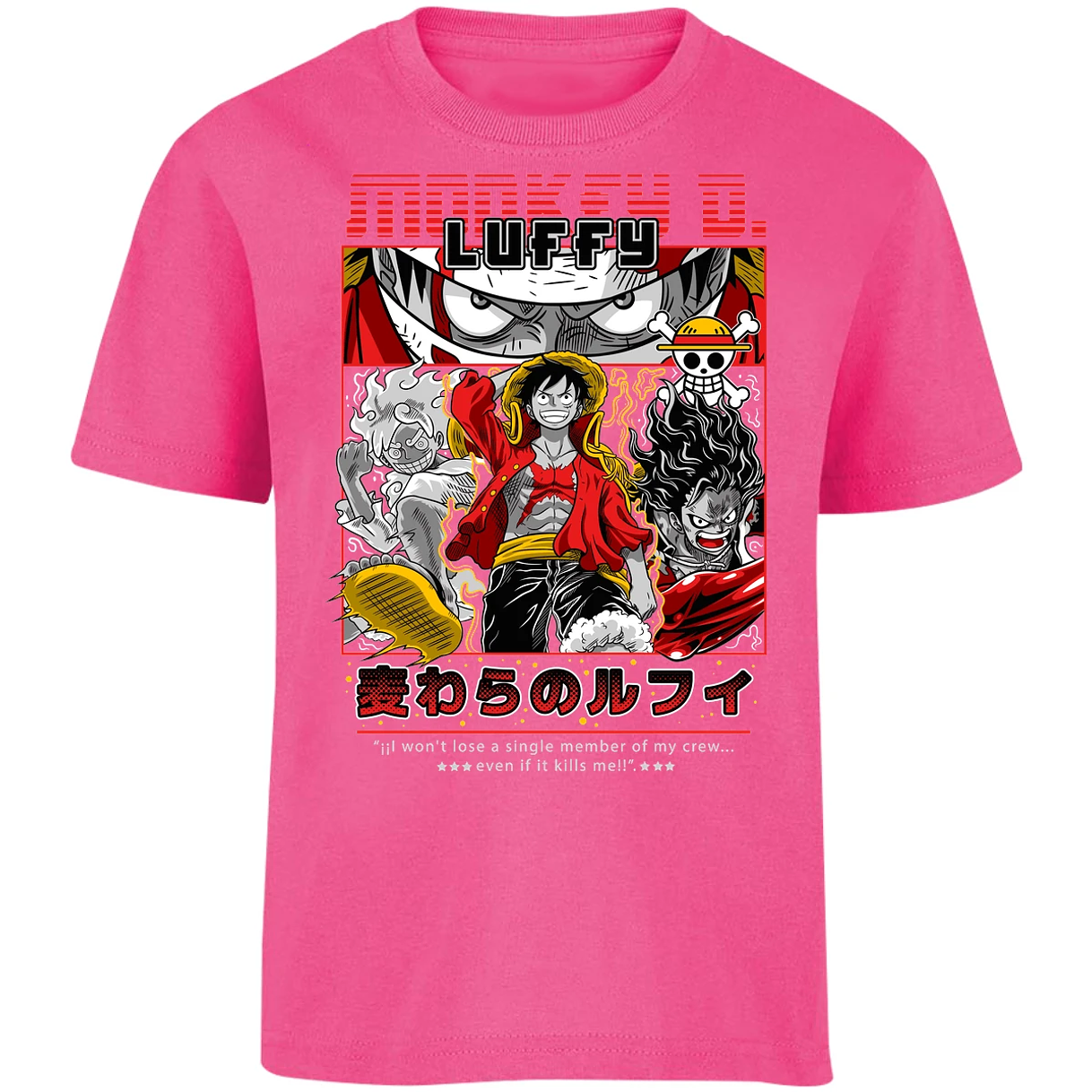 Playera One Piece Luffy Anime para Niño 8