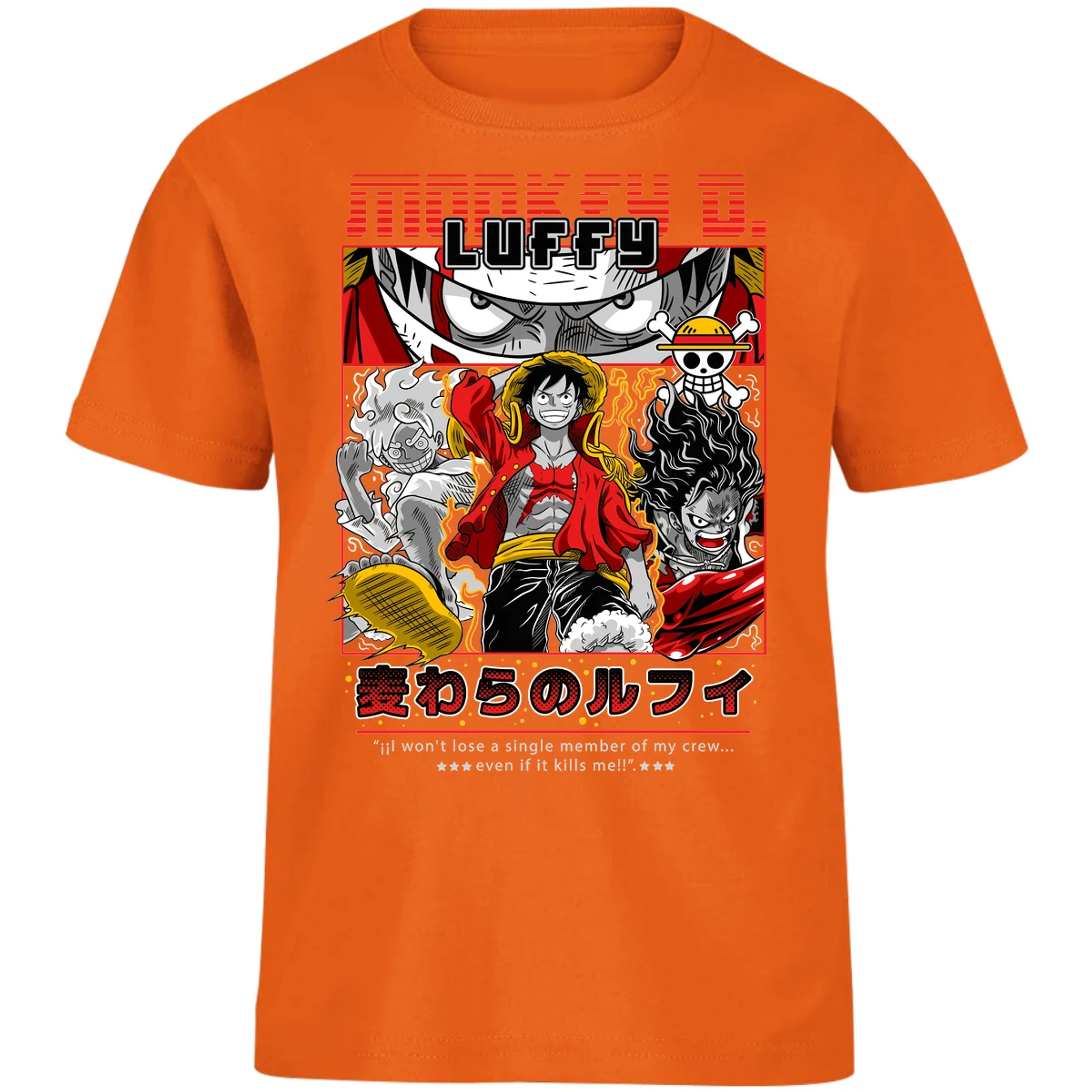 Playera One Piece Luffy Anime para Niño 22