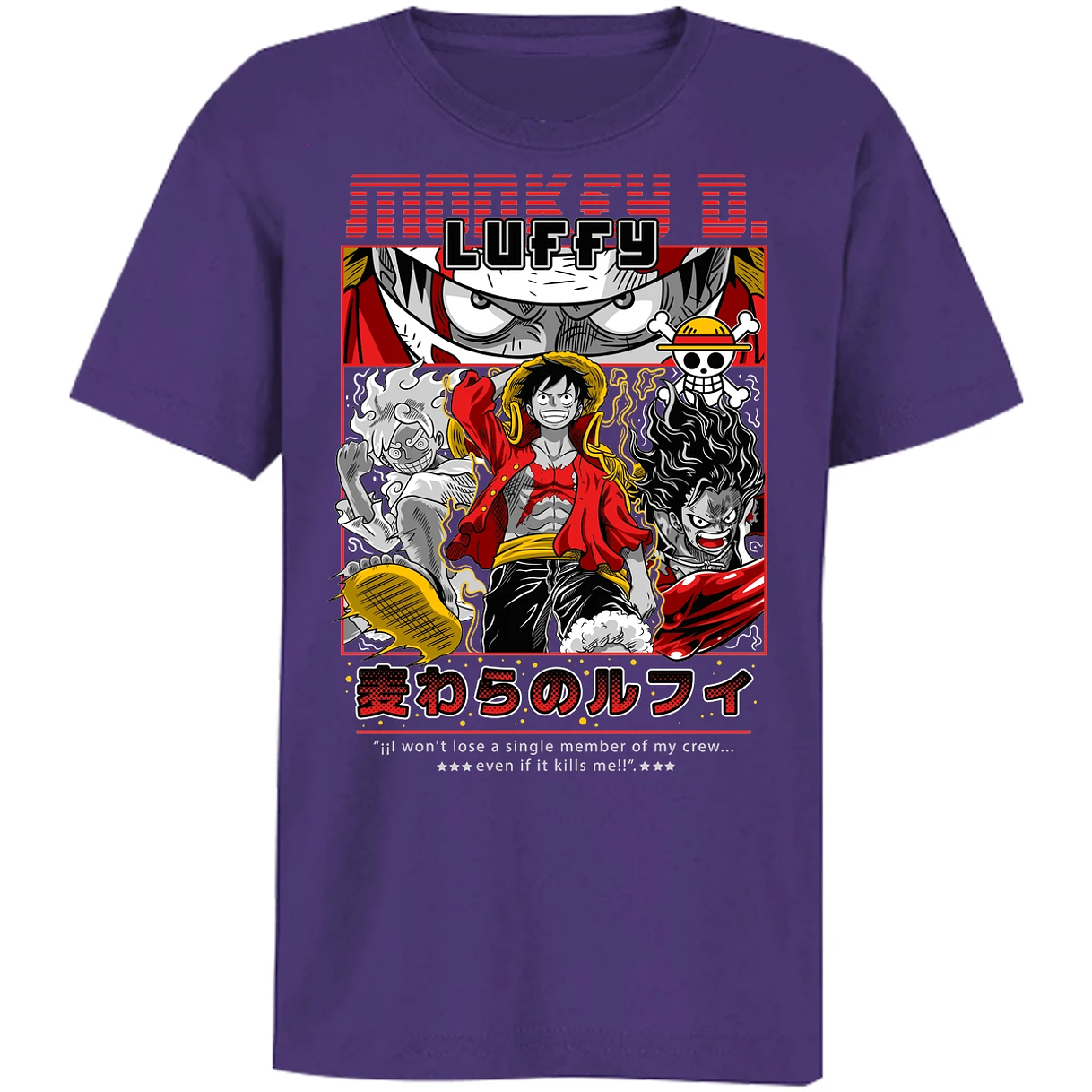 Playera One Piece Luffy Anime para Niño 26