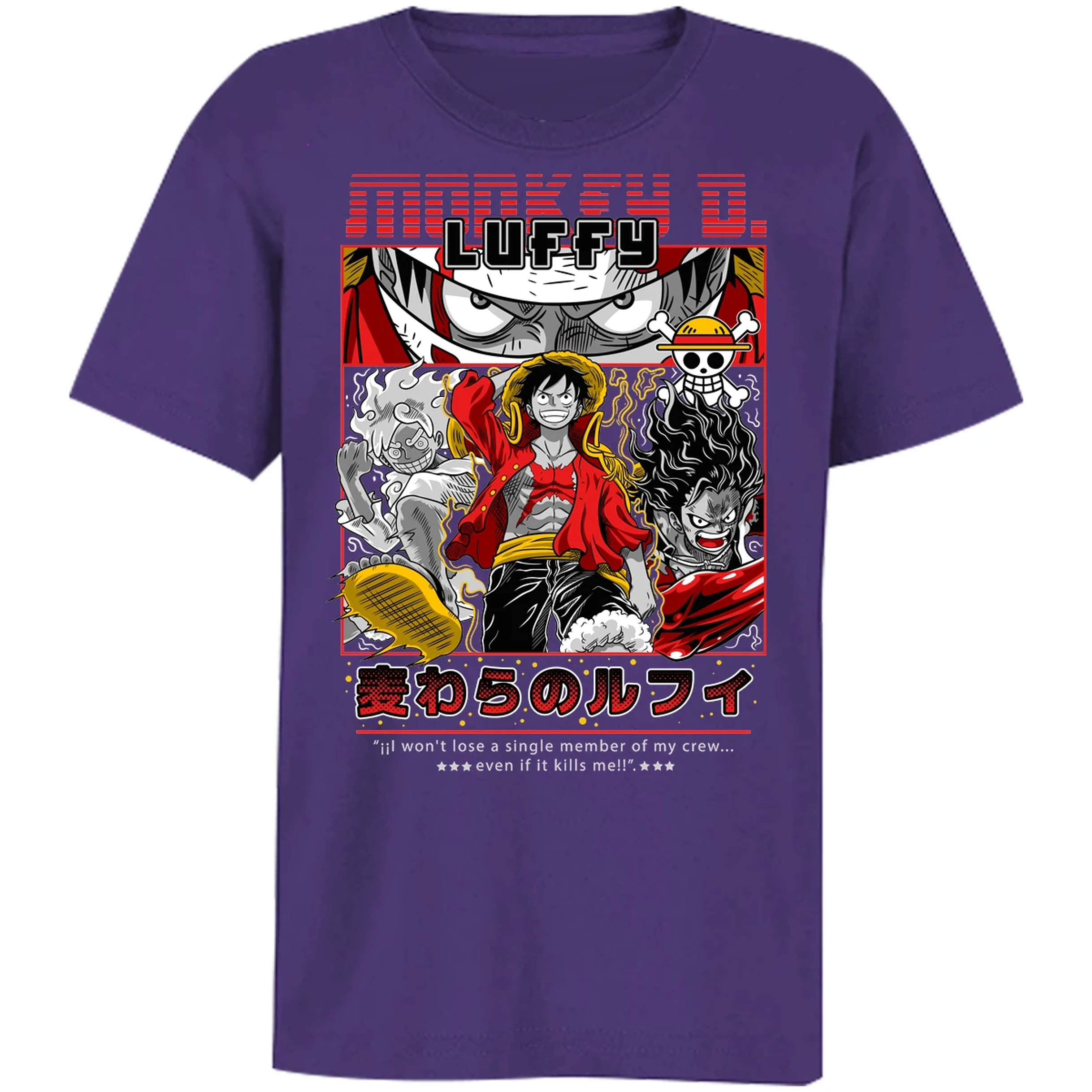 Playera One Piece Luffy Anime para Niño 26