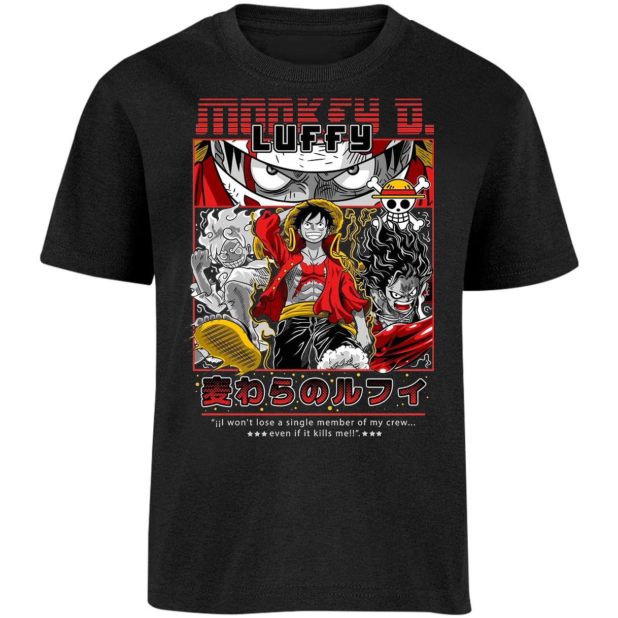 Playera One Piece Luffy Anime para Niño 28