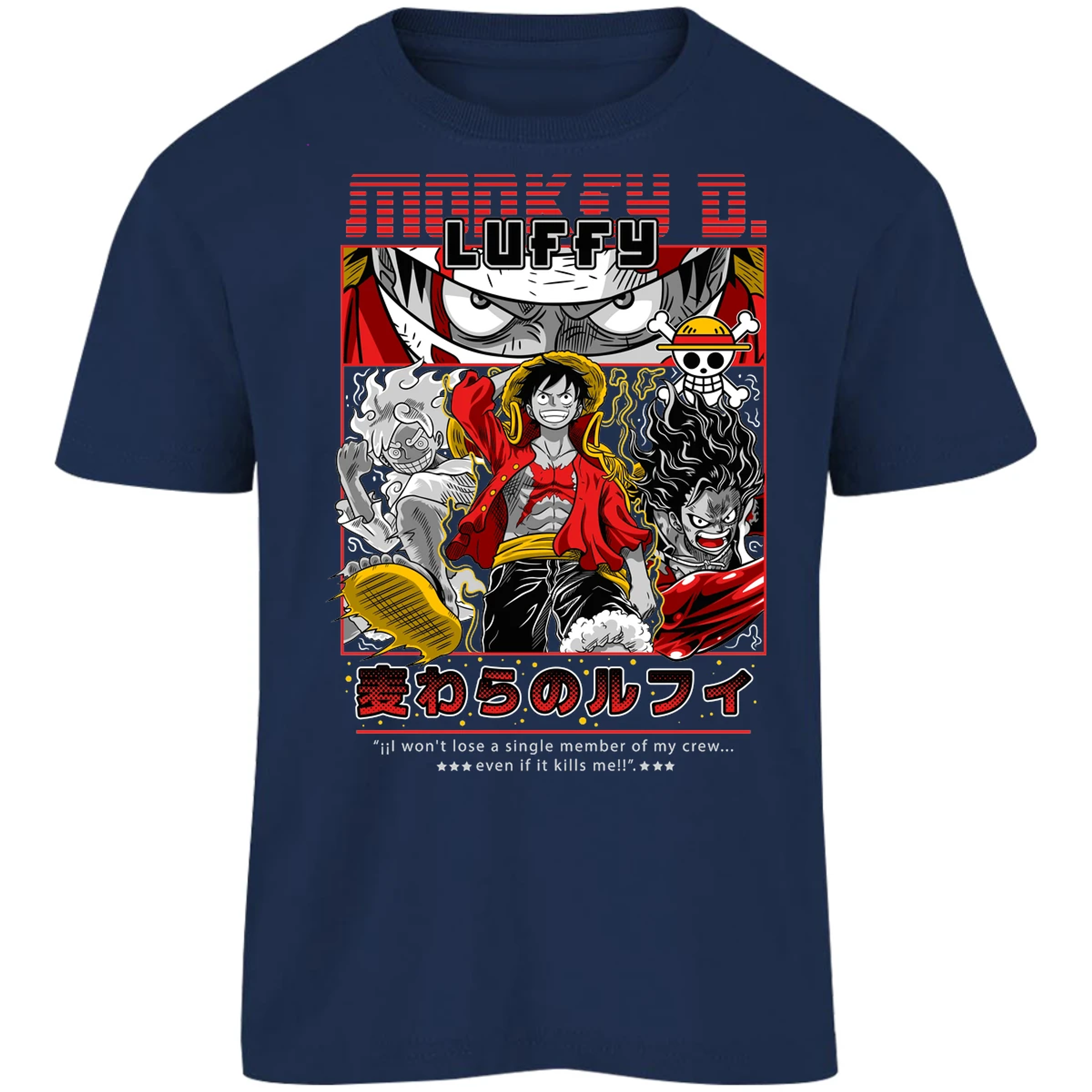 Playera One Piece Luffy Anime para Niño 34
