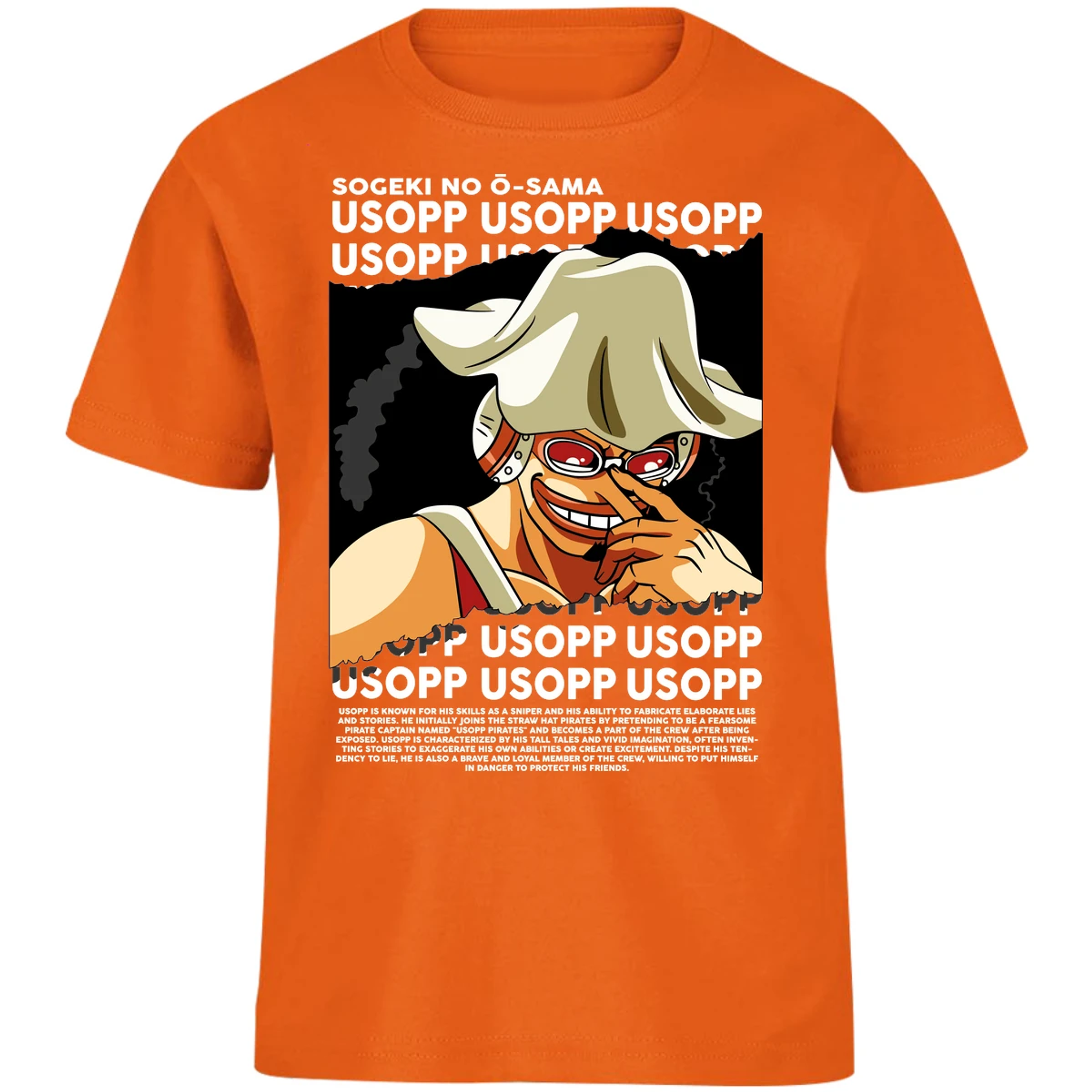 Playera One Piece Usopp Text para Niño 15