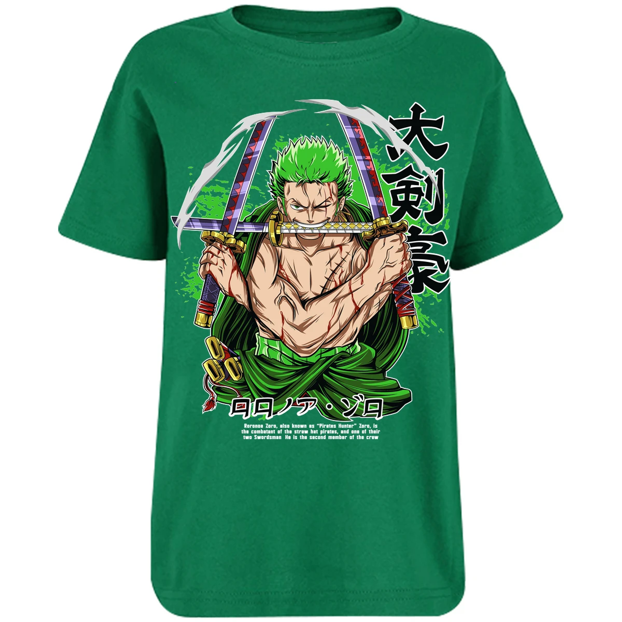 Playera One Piece Zoro Pdf para Niño 9