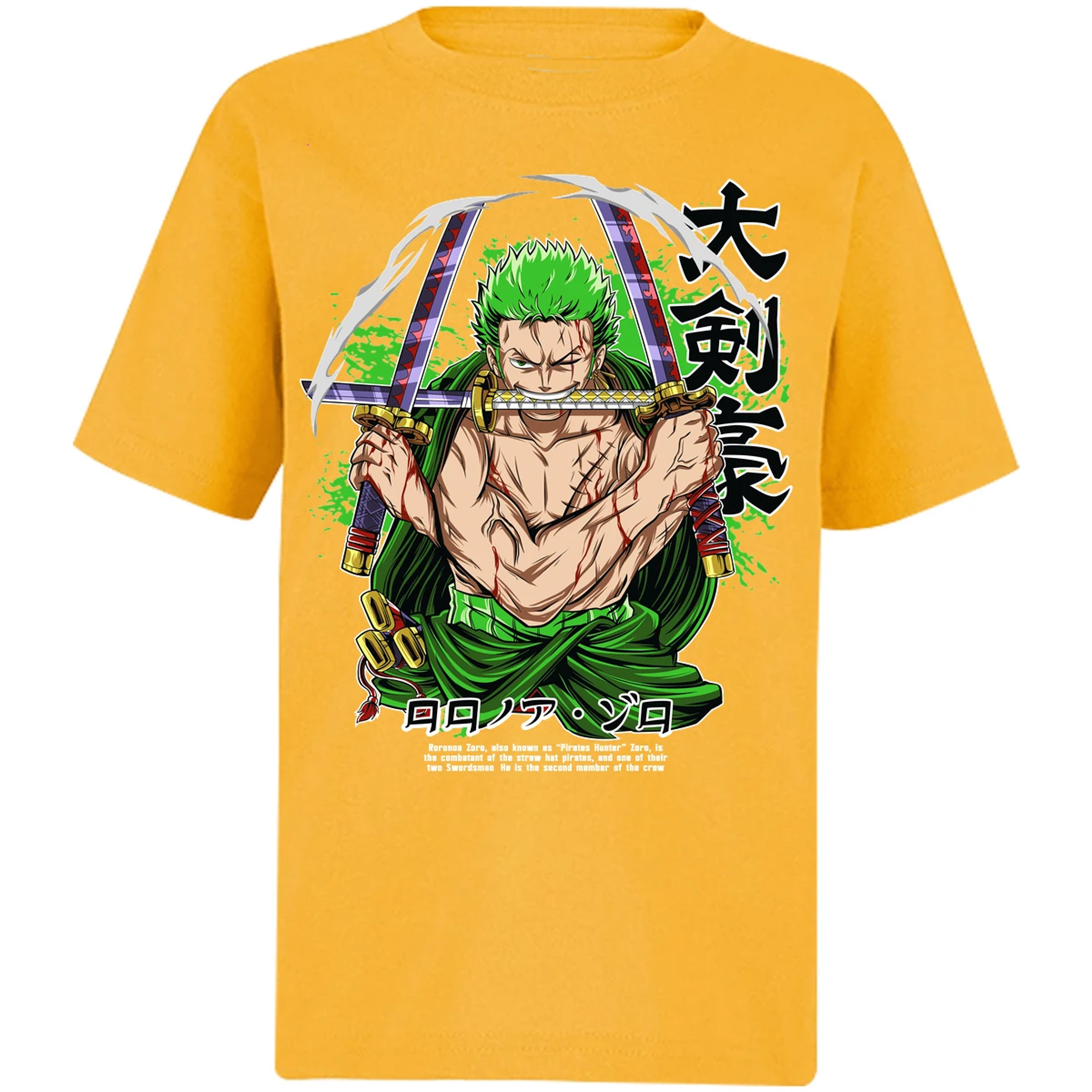 Playera One Piece Zoro Pdf para Niño 12