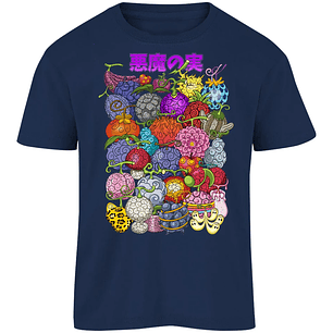 Playera One Piece Frutas Del Diablo para Niño