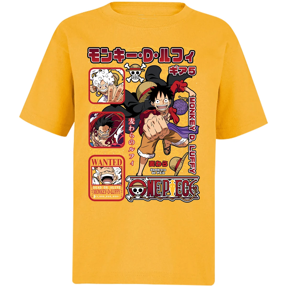 Playera One Piece Anime Luffy Op para Niño 6
